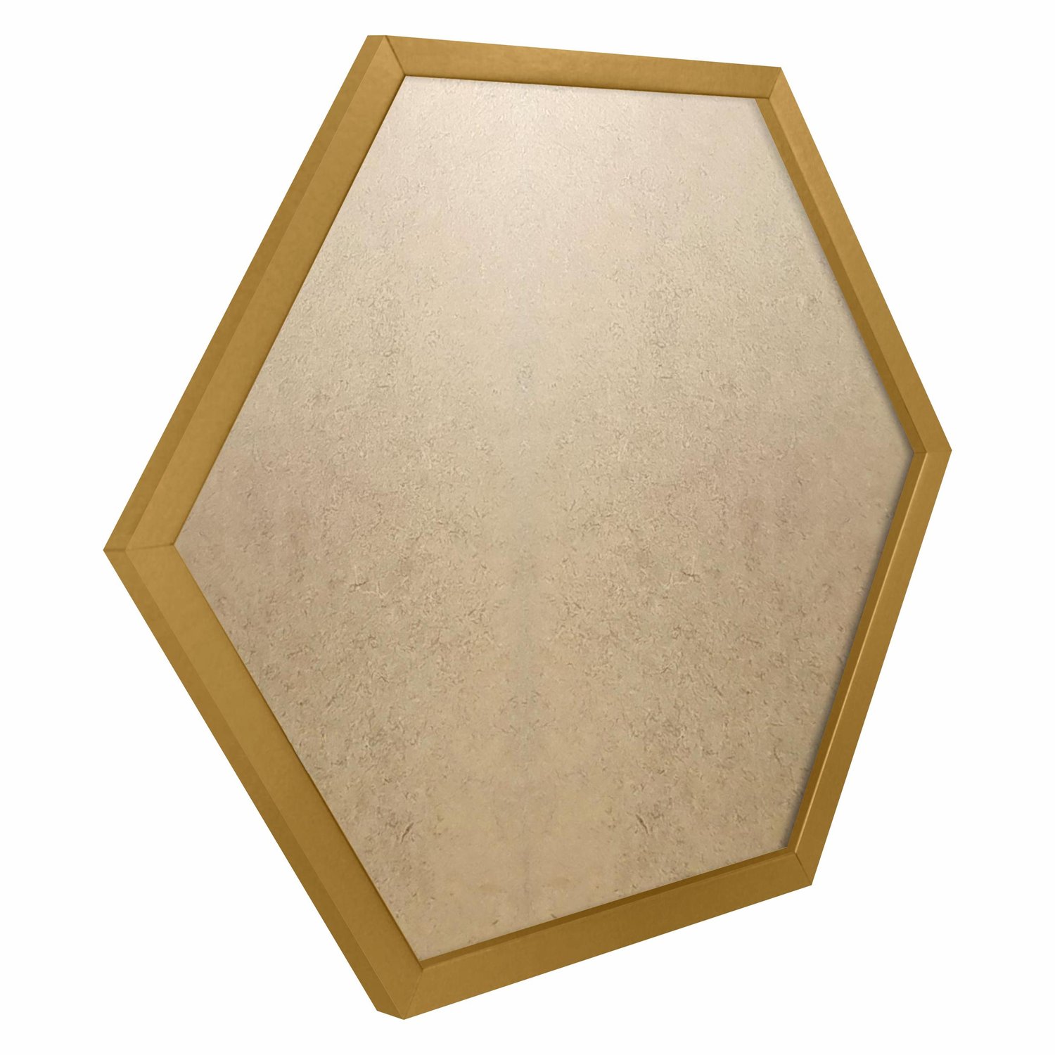Moldura Hexagonal Minimalista Lisa para Quadros Revestida com Fundo MDF e PVC Antirreflexo - 1,5x1