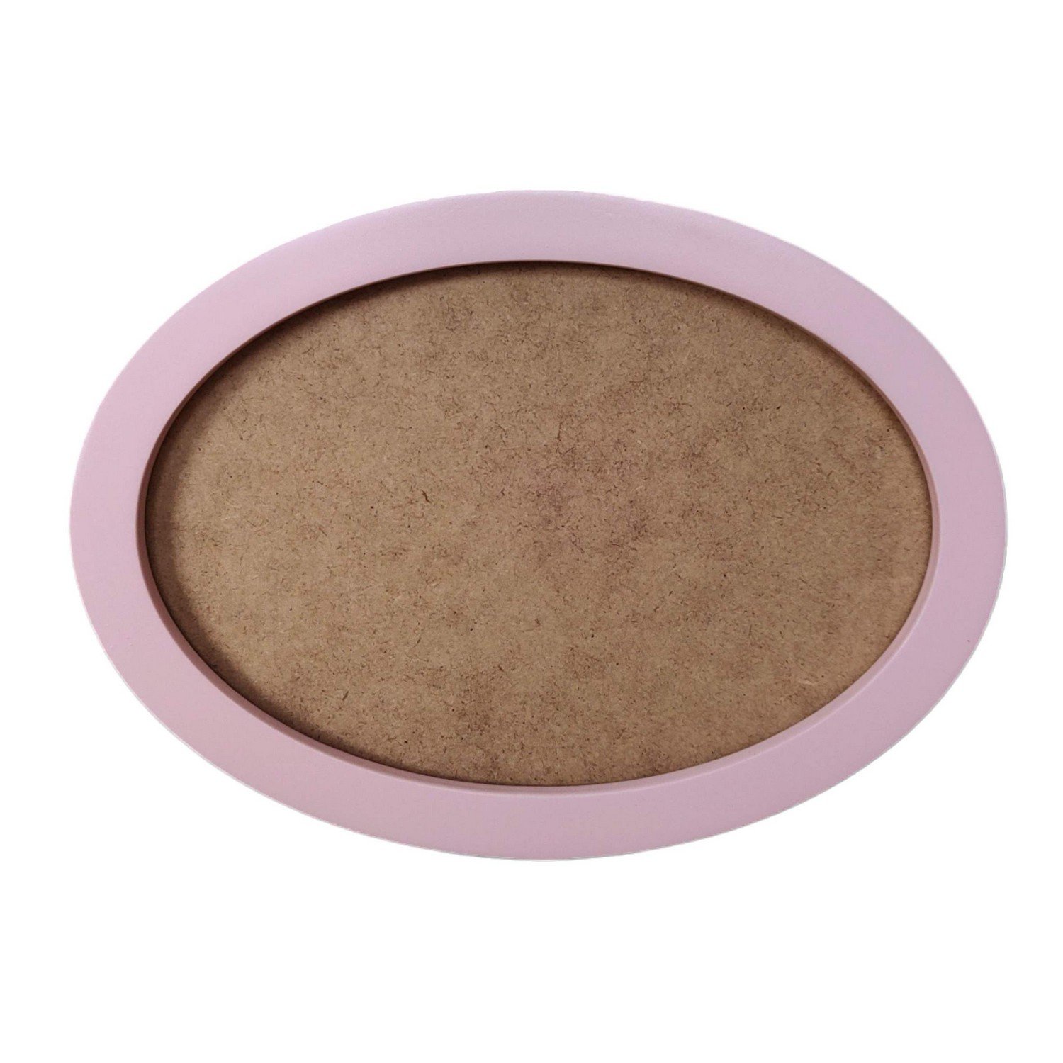 Moldura Oval Colorida em MDF Laqueado para Quadros Decorativos com Fundo MDF
