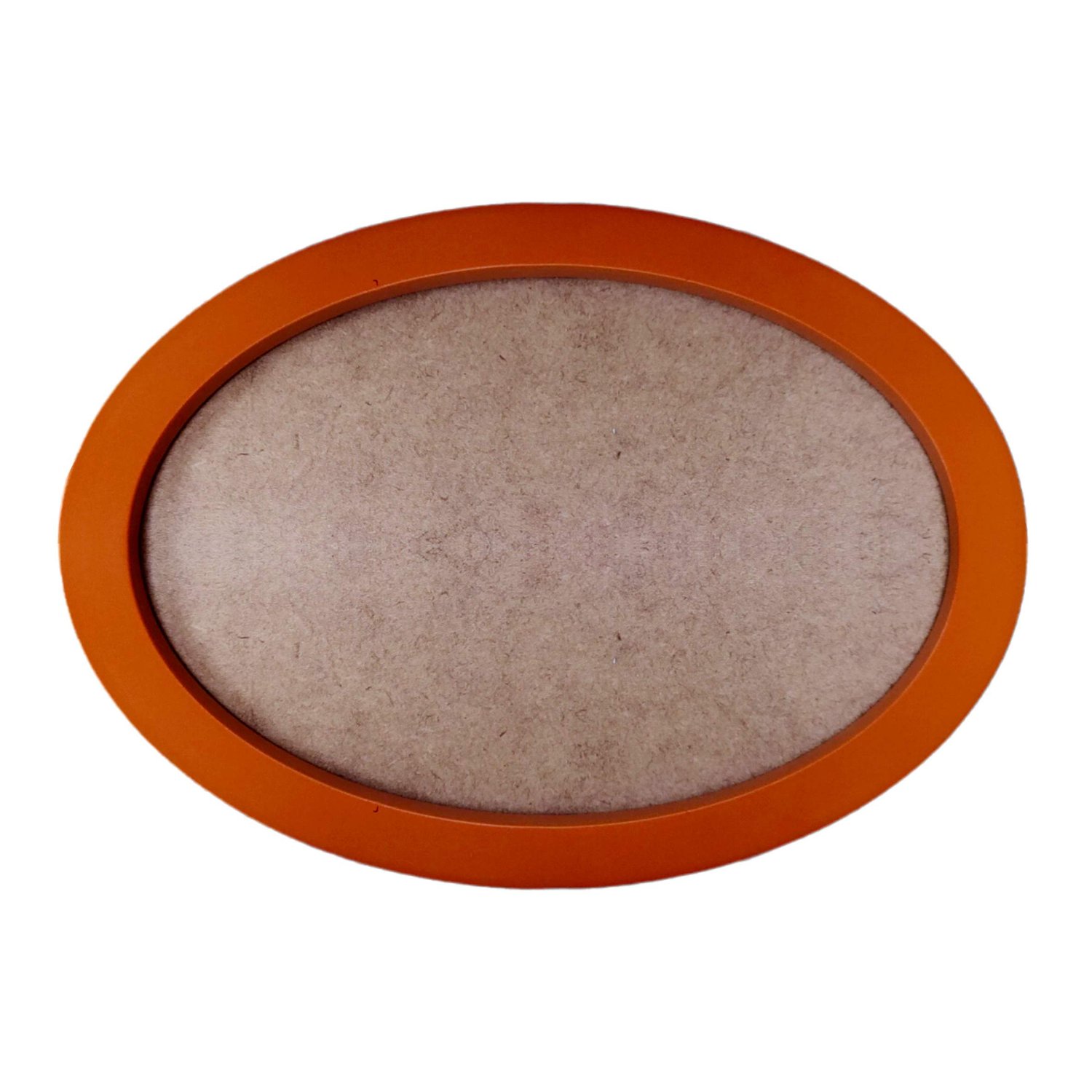 Moldura Oval Colorida em MDF Laqueado para Quadros Decorativos com Fundo MDF e PVC Antirreflexo
