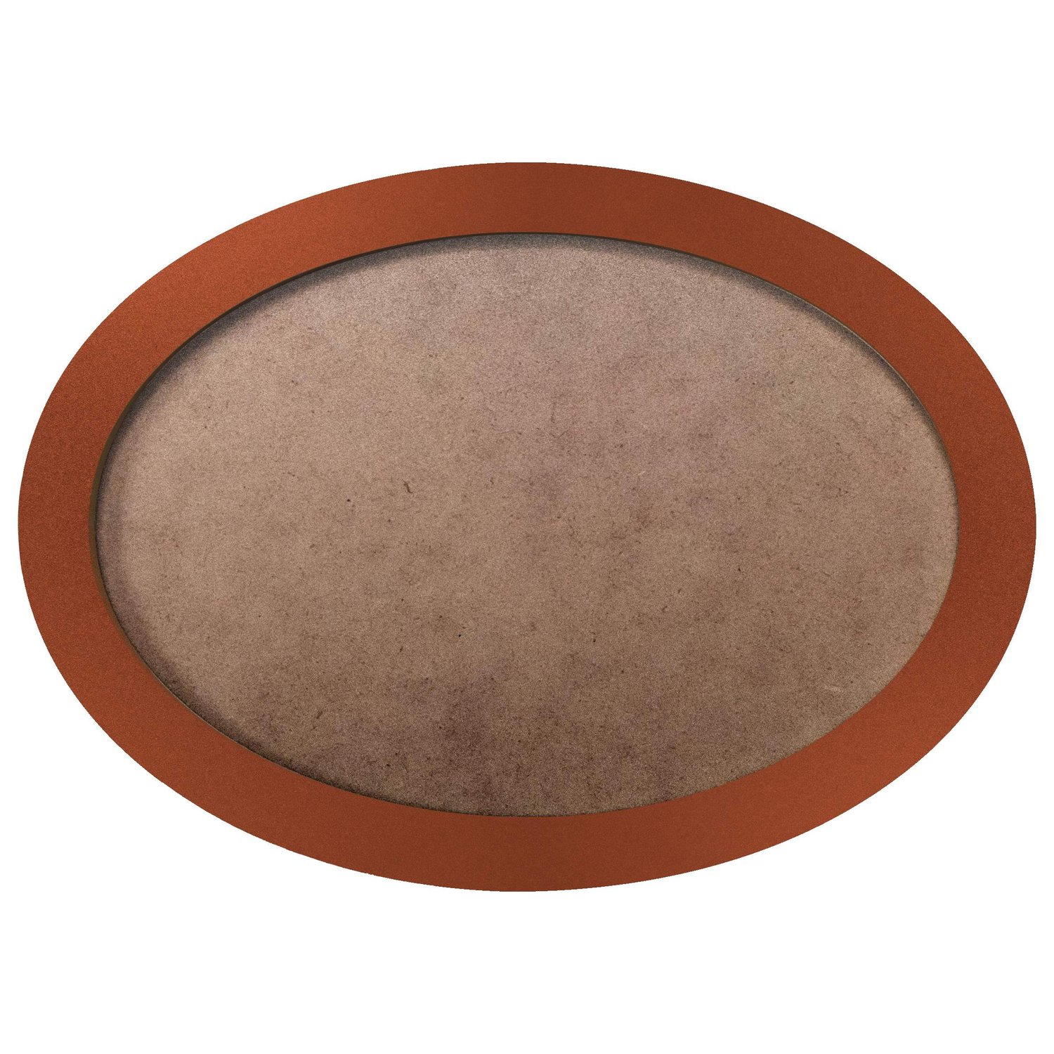 Moldura Oval Colorida em MDF Laqueado para Quadros Decorativos com Fundo MDF e PVC Antirreflexo