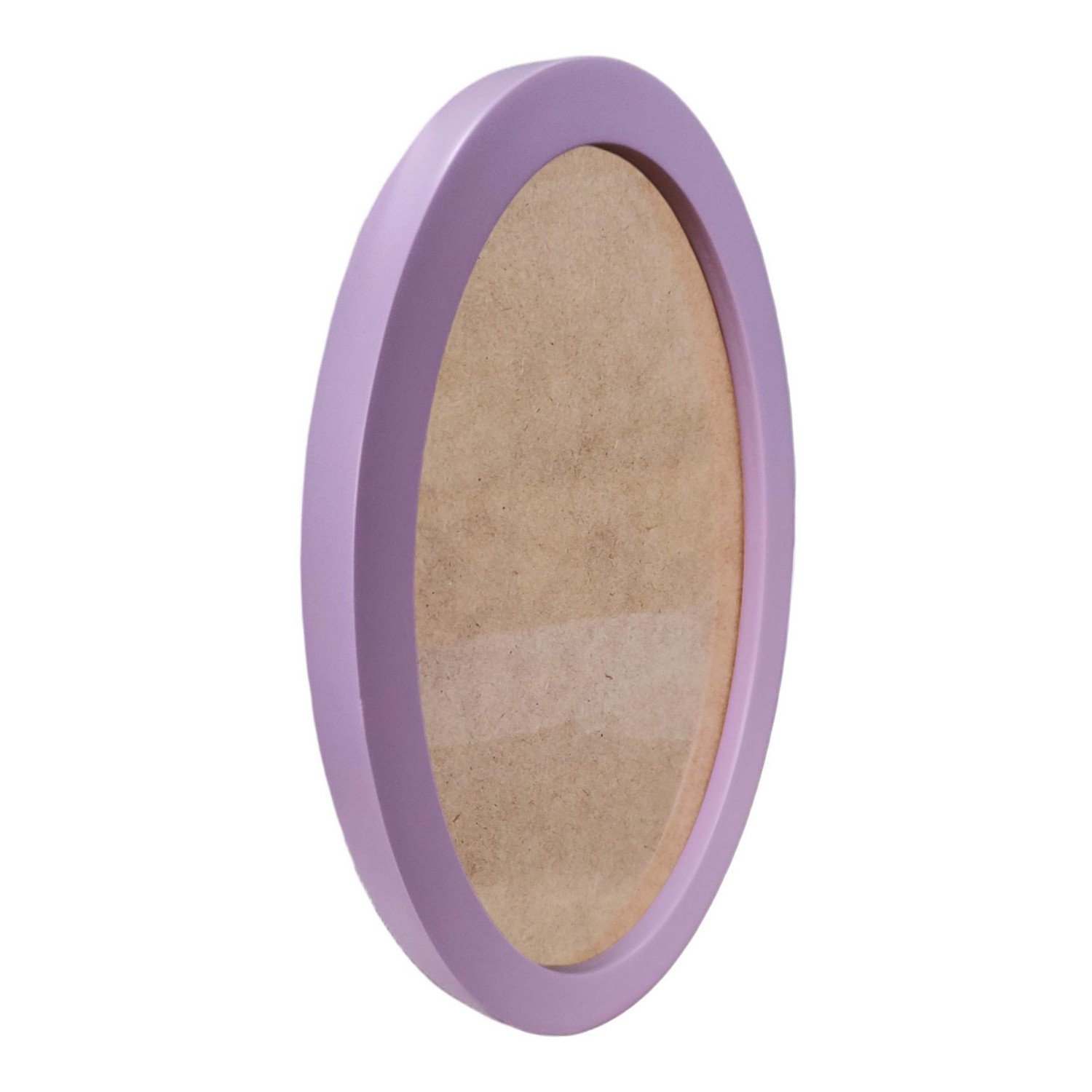 Moldura Oval Colorida em MDF Laqueado para Quadros Decorativos com Fundo MDF e Vidro
