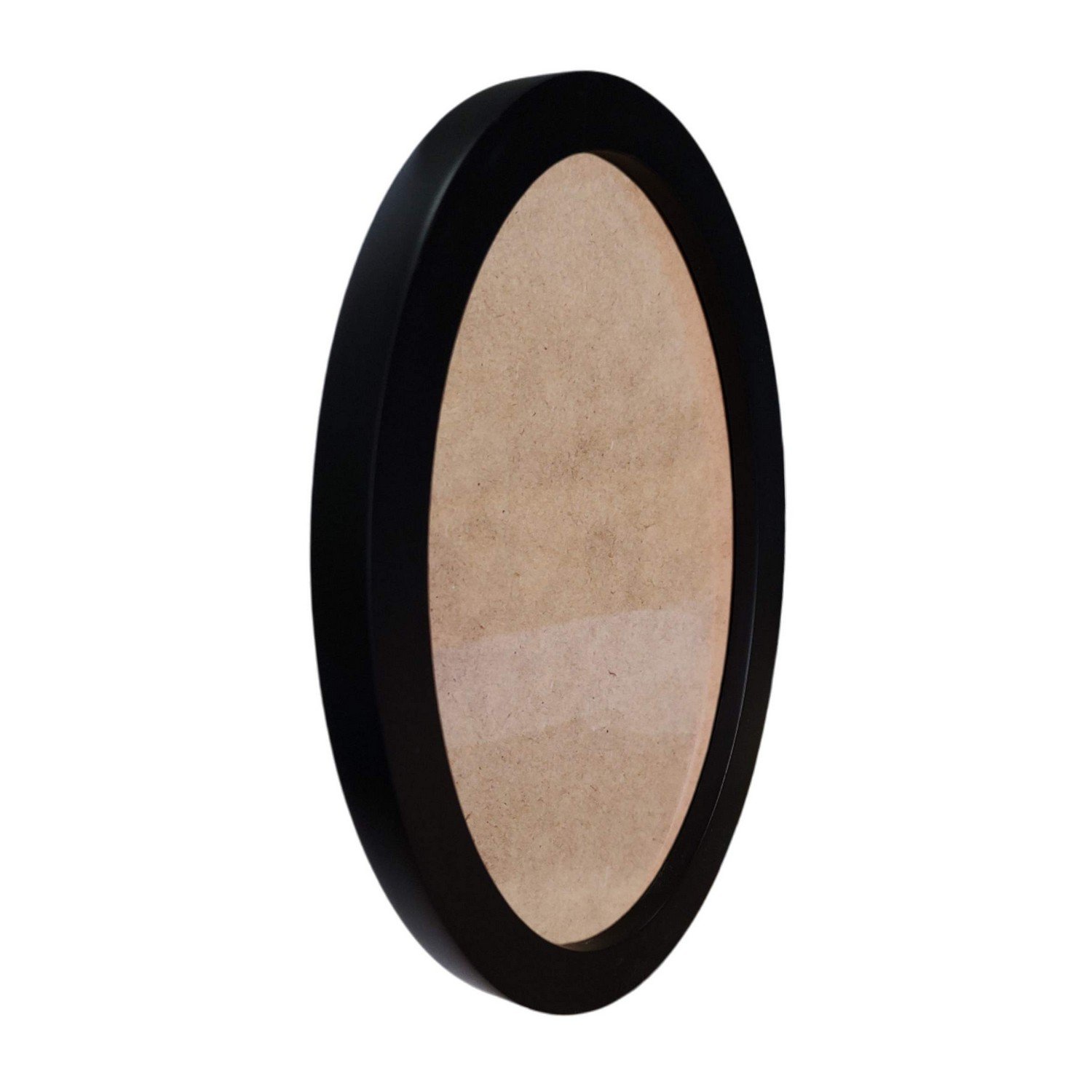 Moldura Oval Colorida em MDF Laqueado para Quadros Decorativos com Fundo MDF e Vidro