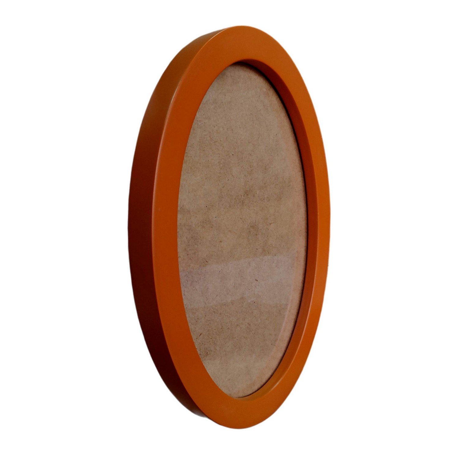 Moldura Oval Colorida em MDF Laqueado para Quadros Decorativos com Fundo MDF e Vidro