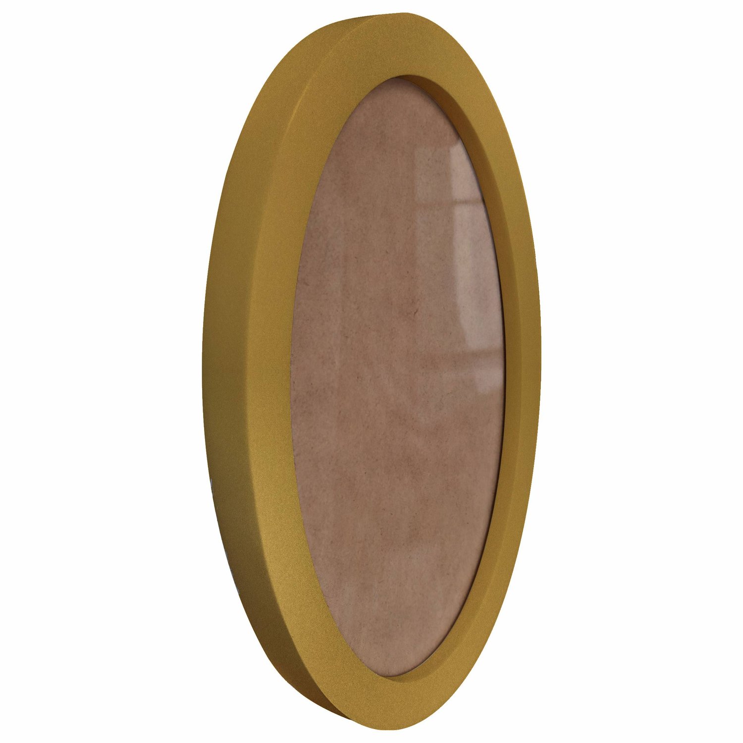 Moldura Oval Colorida em MDF Laqueado para Quadros Decorativos com Fundo MDF e Vidro