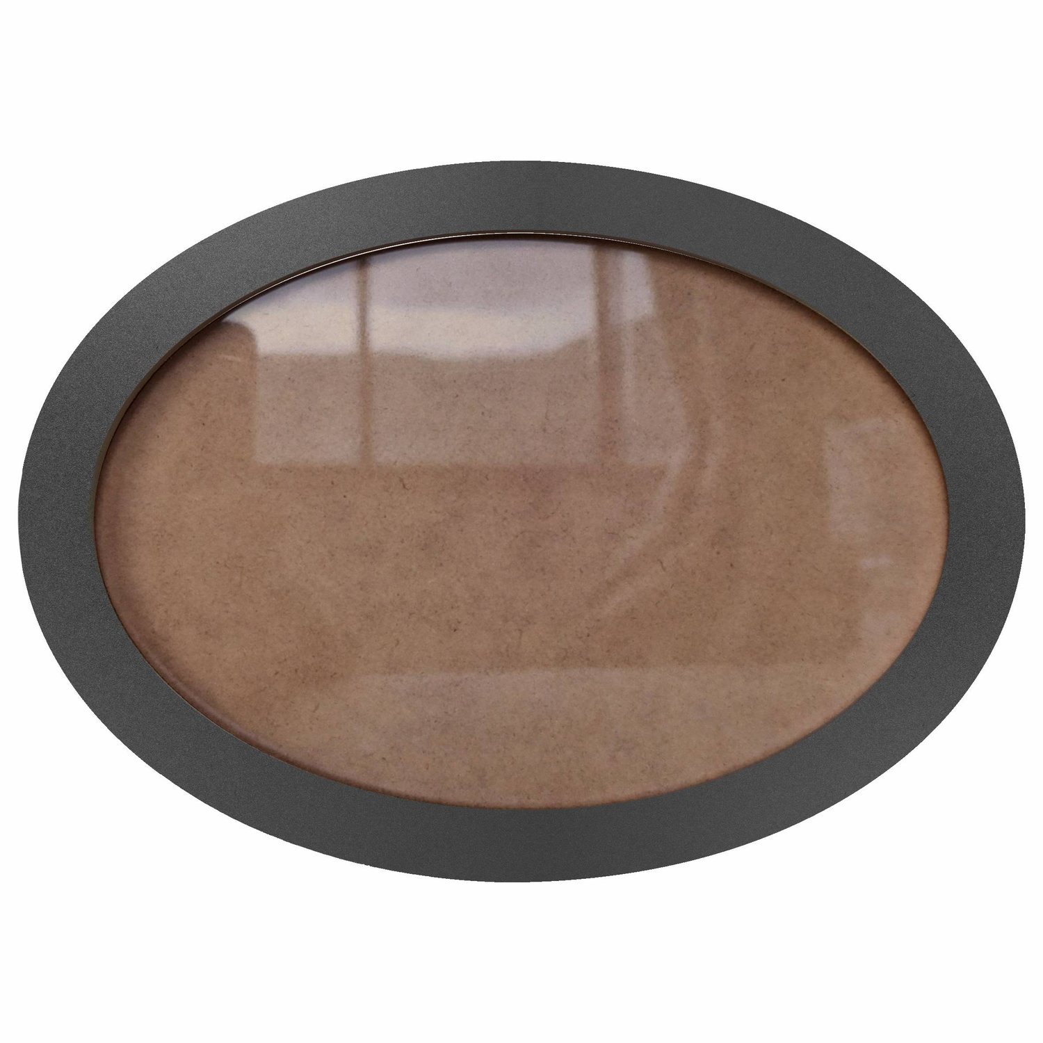 Moldura Oval Colorida em MDF Laqueado para Quadros Decorativos com Fundo MDF e Vidro