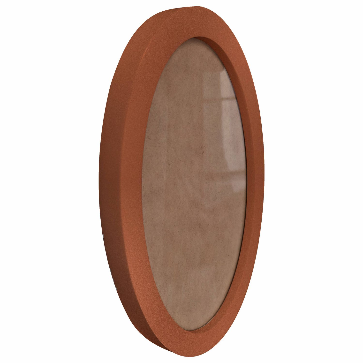 Moldura Oval Colorida em MDF Laqueado para Quadros Decorativos com Fundo MDF e Vidro