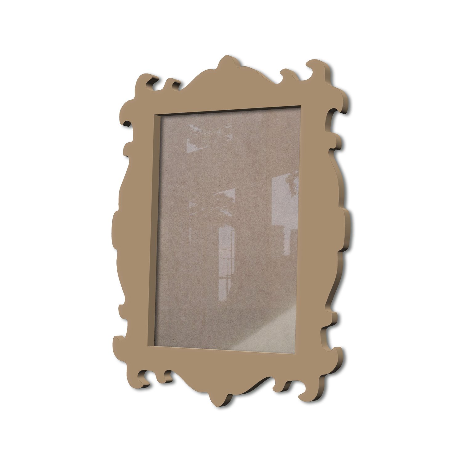 Moldura Provençal Colorida Em Mdf 6 mm Para Quadros Decorativos Com Fundo MDF e Acetato