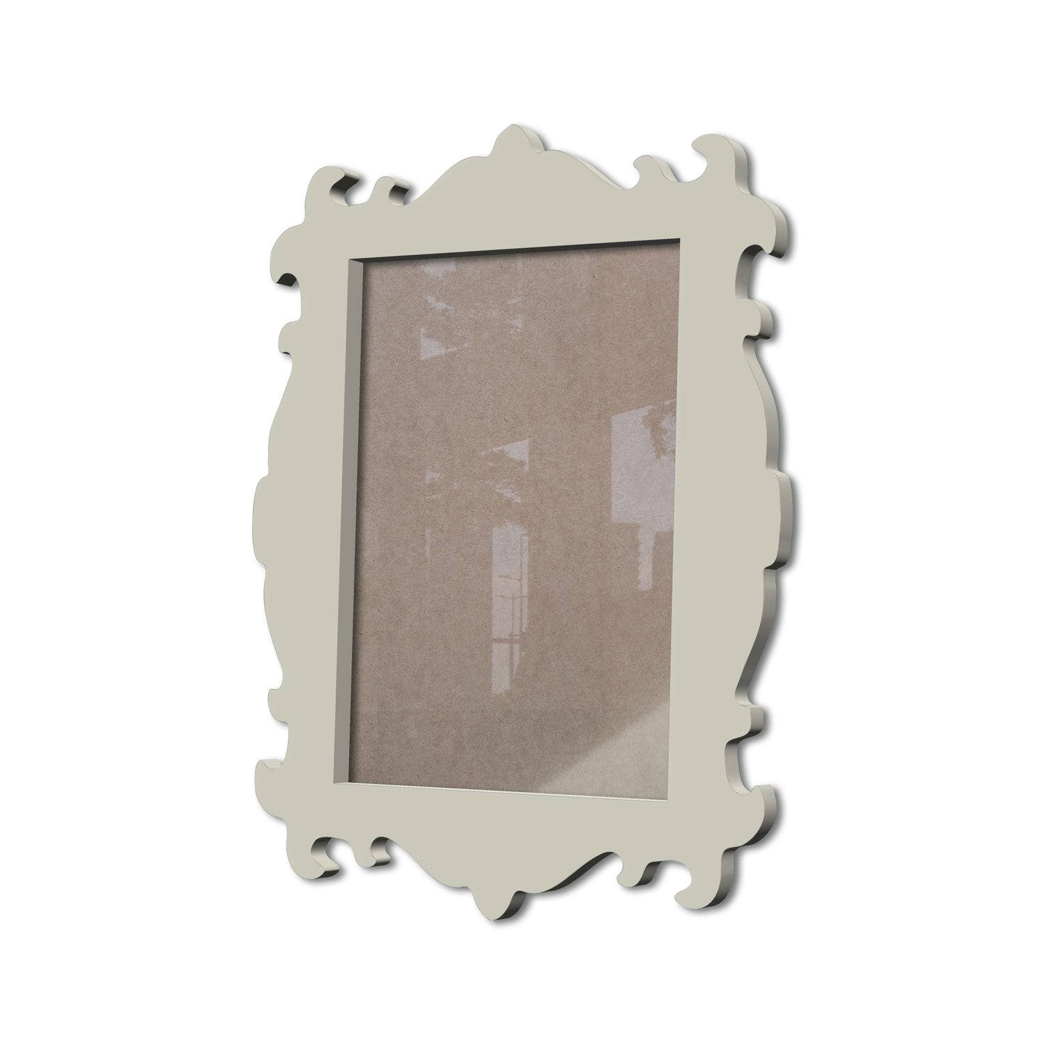 Moldura Provençal Colorida Em Mdf 6 mm Para Quadros Decorativos Com Fundo MDF e Acetato