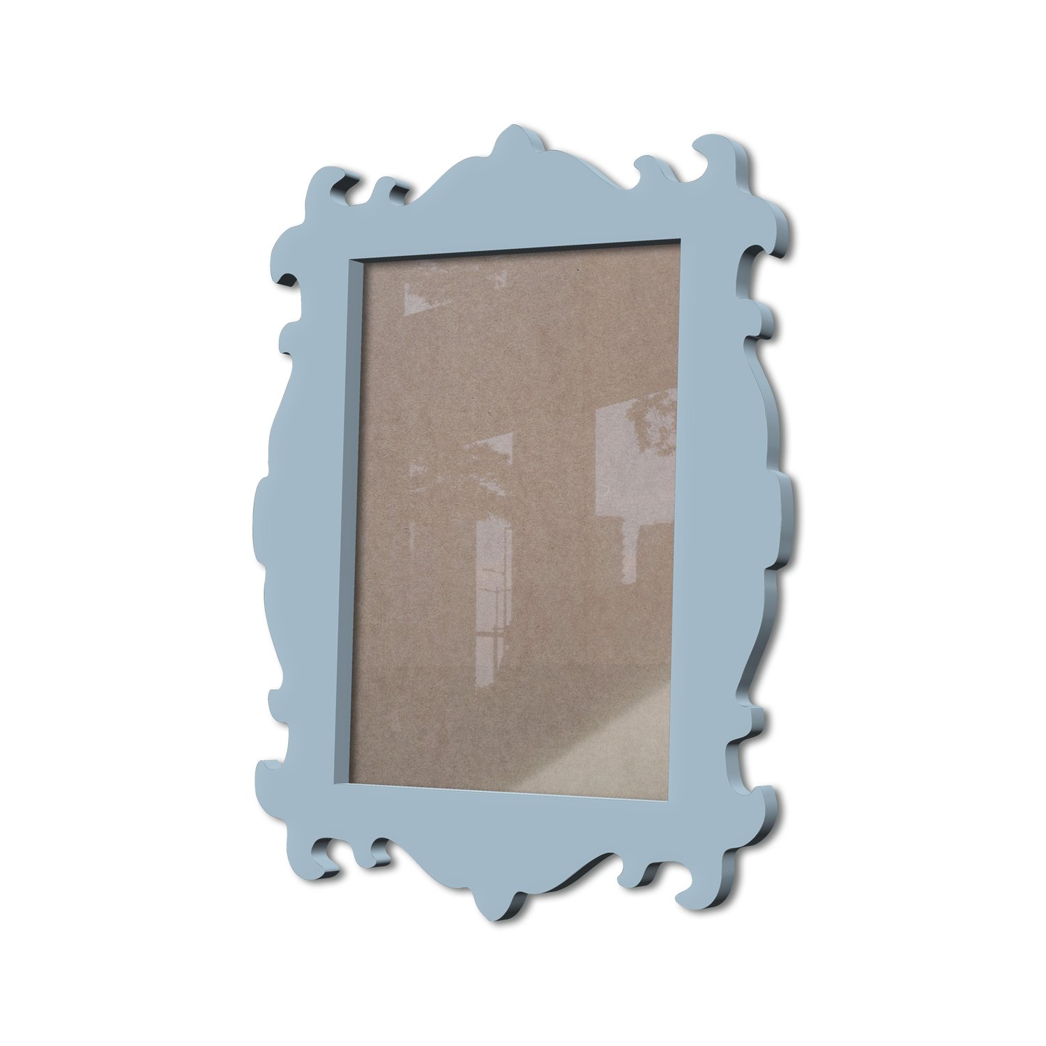 Moldura Provençal Colorida Em Mdf 6 mm Para Quadros Decorativos Com Fundo MDF e Acetato