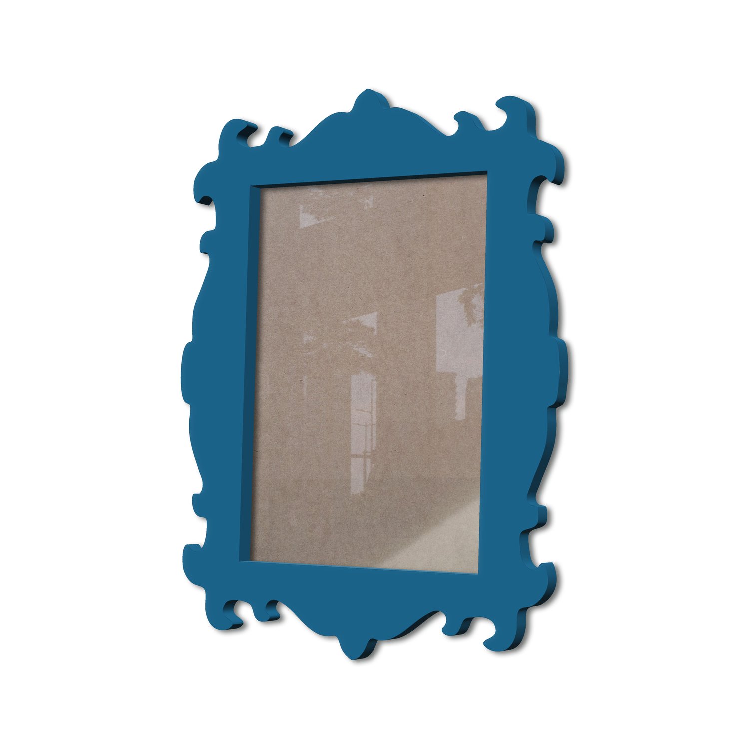 Moldura Provençal Colorida Em Mdf 6 mm Para Quadros Decorativos Com Fundo MDF e Acetato