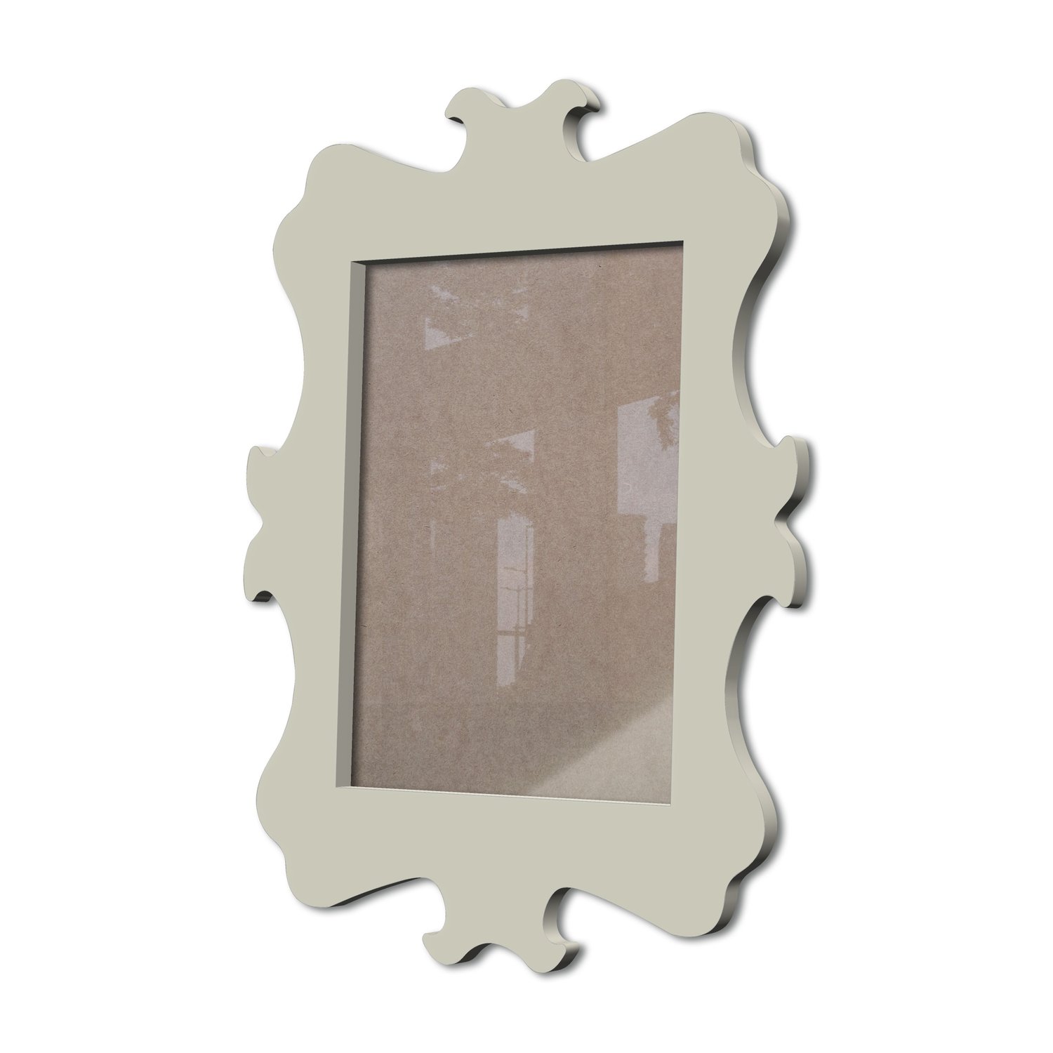 Moldura Provençal Colorida Em Mdf 6 mm Para Quadros Decorativos Com Fundo MDF e Acetato