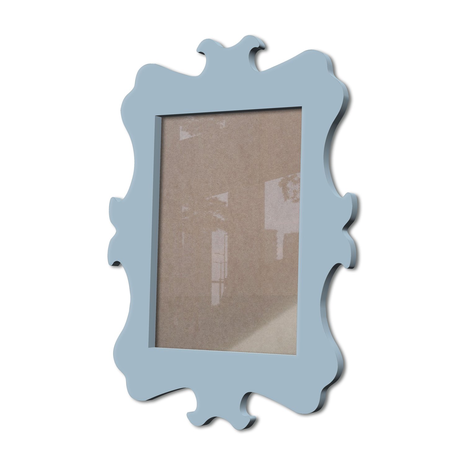 Moldura Provençal Colorida Em Mdf 6 mm Para Quadros Decorativos Com Fundo MDF e Acetato