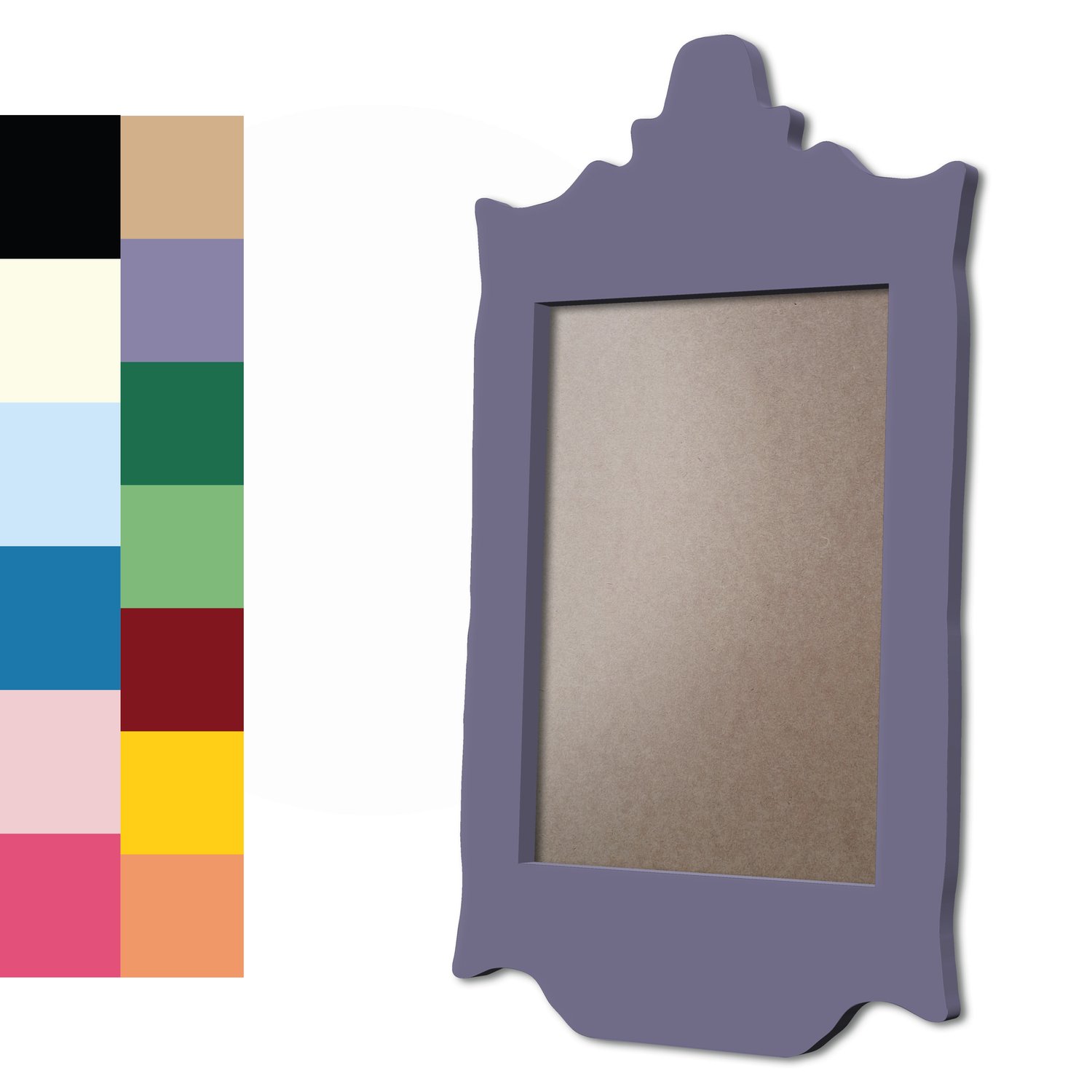 Moldura Provençal Colorida Em MDF 6mm Para Quadros Decorativos Com Fundo MDF e PVC Antirreflexo