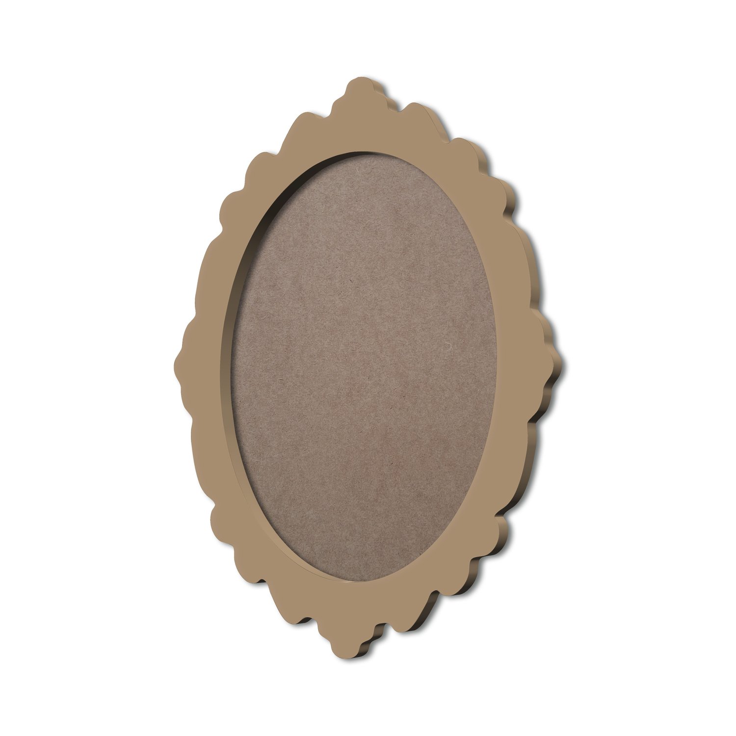 Moldura Provençal Colorida Oval em MDF 6mm Para Quadros Decorativos Com Fundo MDF