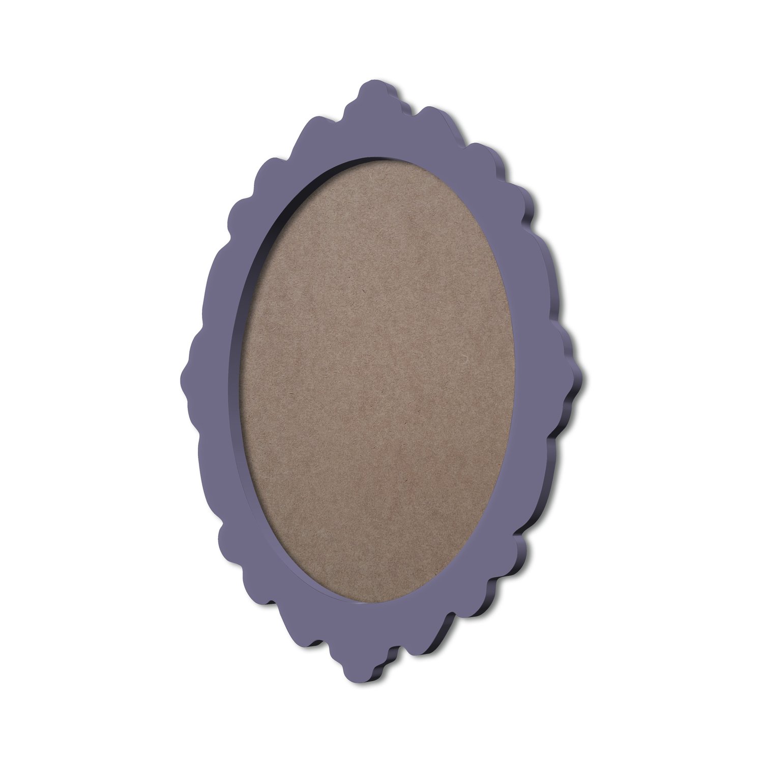 Moldura Provençal Colorida Oval em MDF 6mm Para Quadros Decorativos Com Fundo MDF
