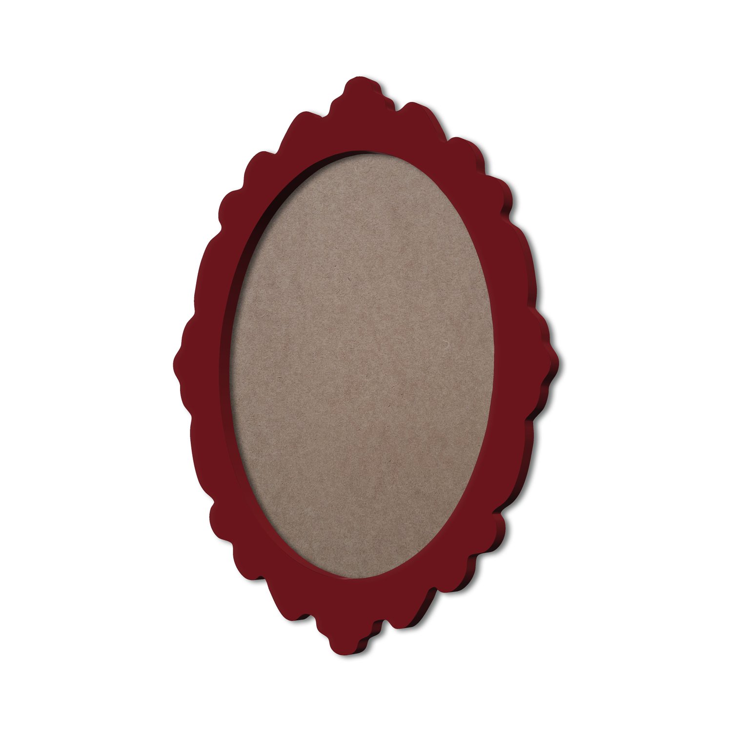 Moldura Provençal Colorida Oval em MDF 6mm Para Quadros Decorativos Com Fundo MDF