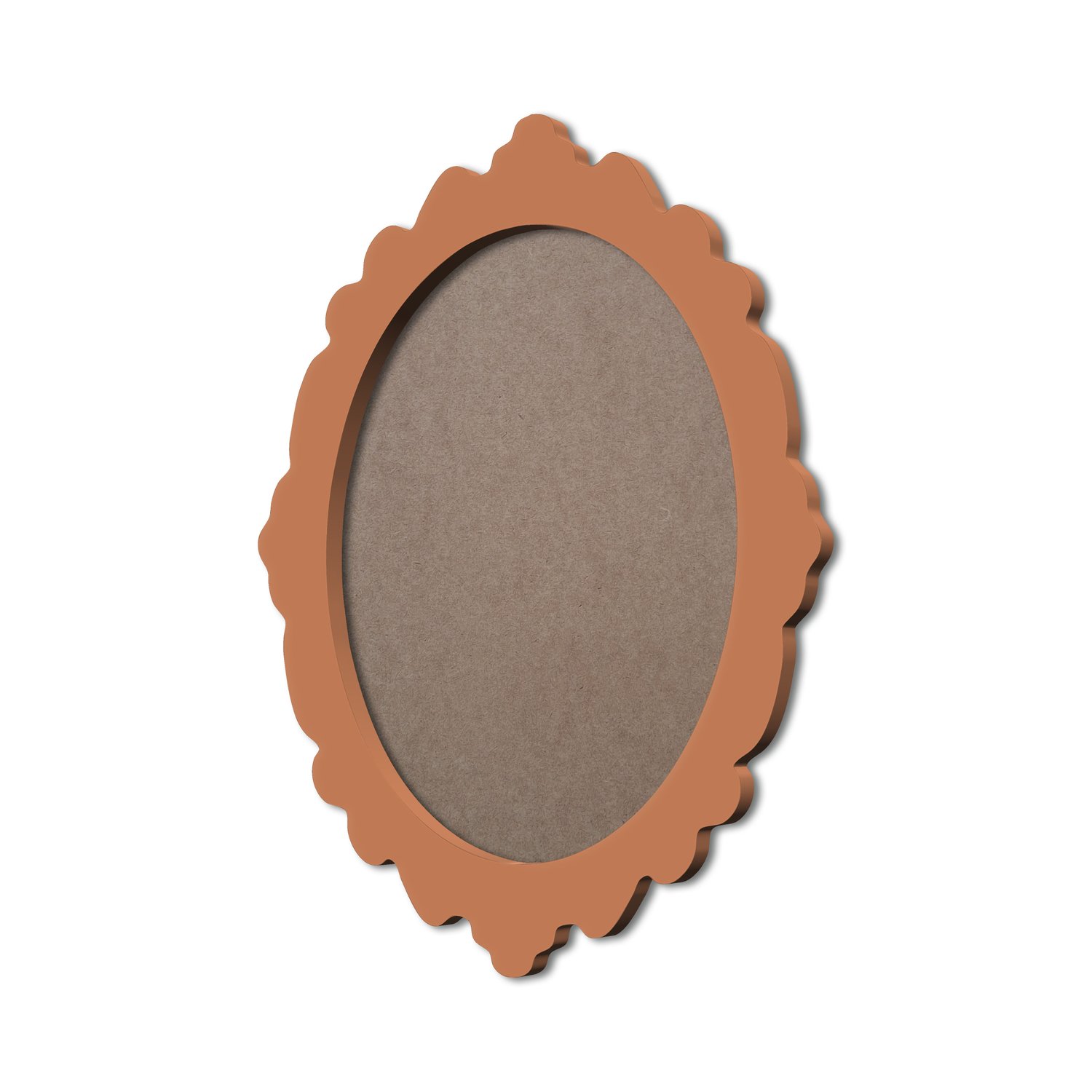 Moldura Provençal Colorida Oval em MDF 6mm Para Quadros Decorativos Com Fundo MDF