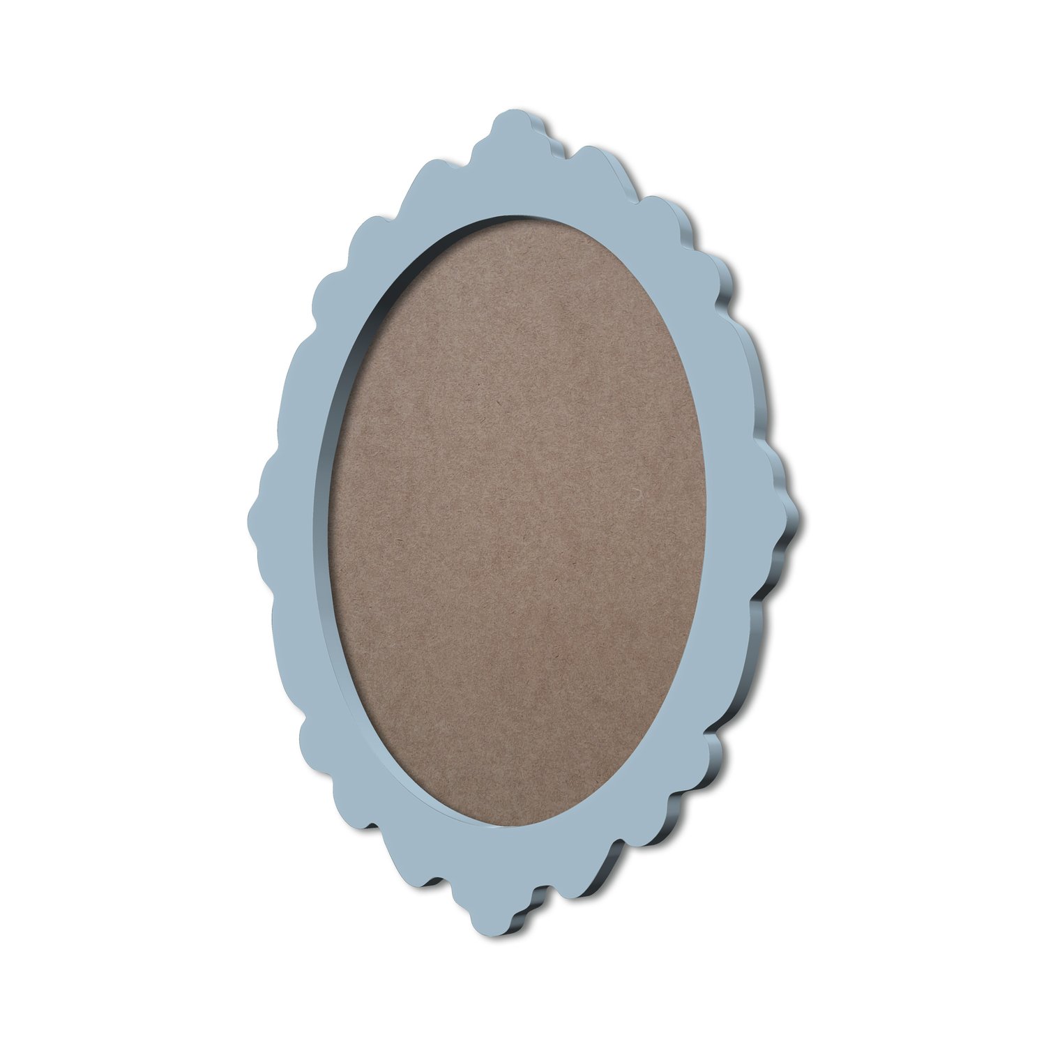 Moldura Provençal Colorida Oval em MDF 6mm Para Quadros Decorativos Com Fundo MDF