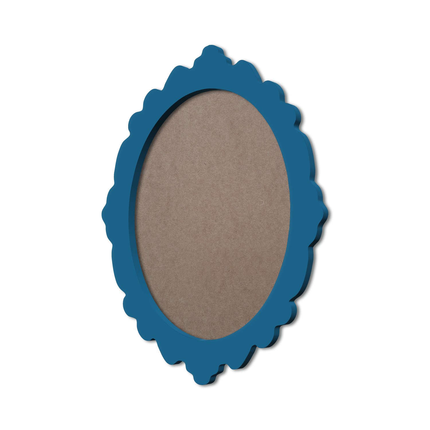 Moldura Provençal Colorida Oval em MDF 6mm Para Quadros Decorativos Com Fundo MDF
