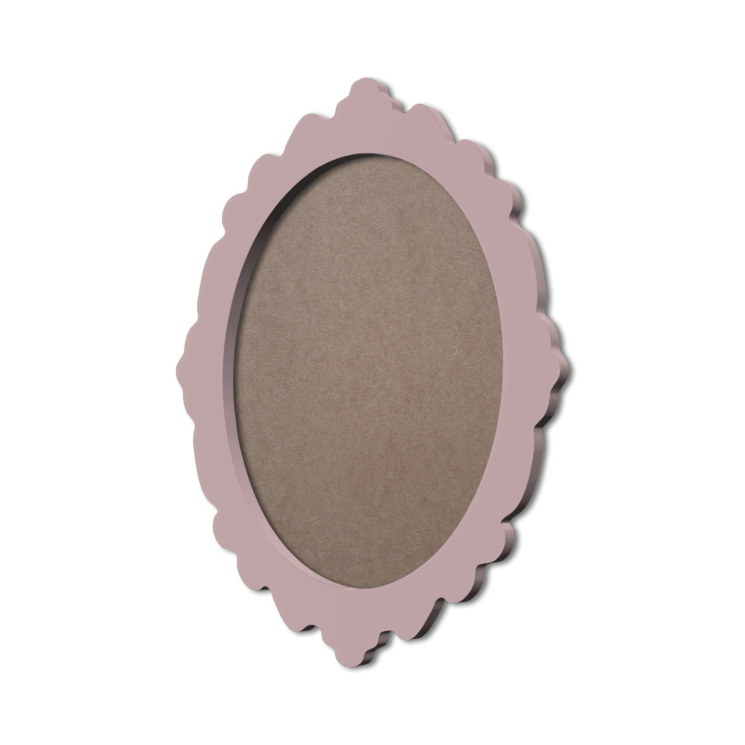 Moldura Provençal Colorida Oval em MDF 6mm Para Quadros Decorativos Com Fundo MDF