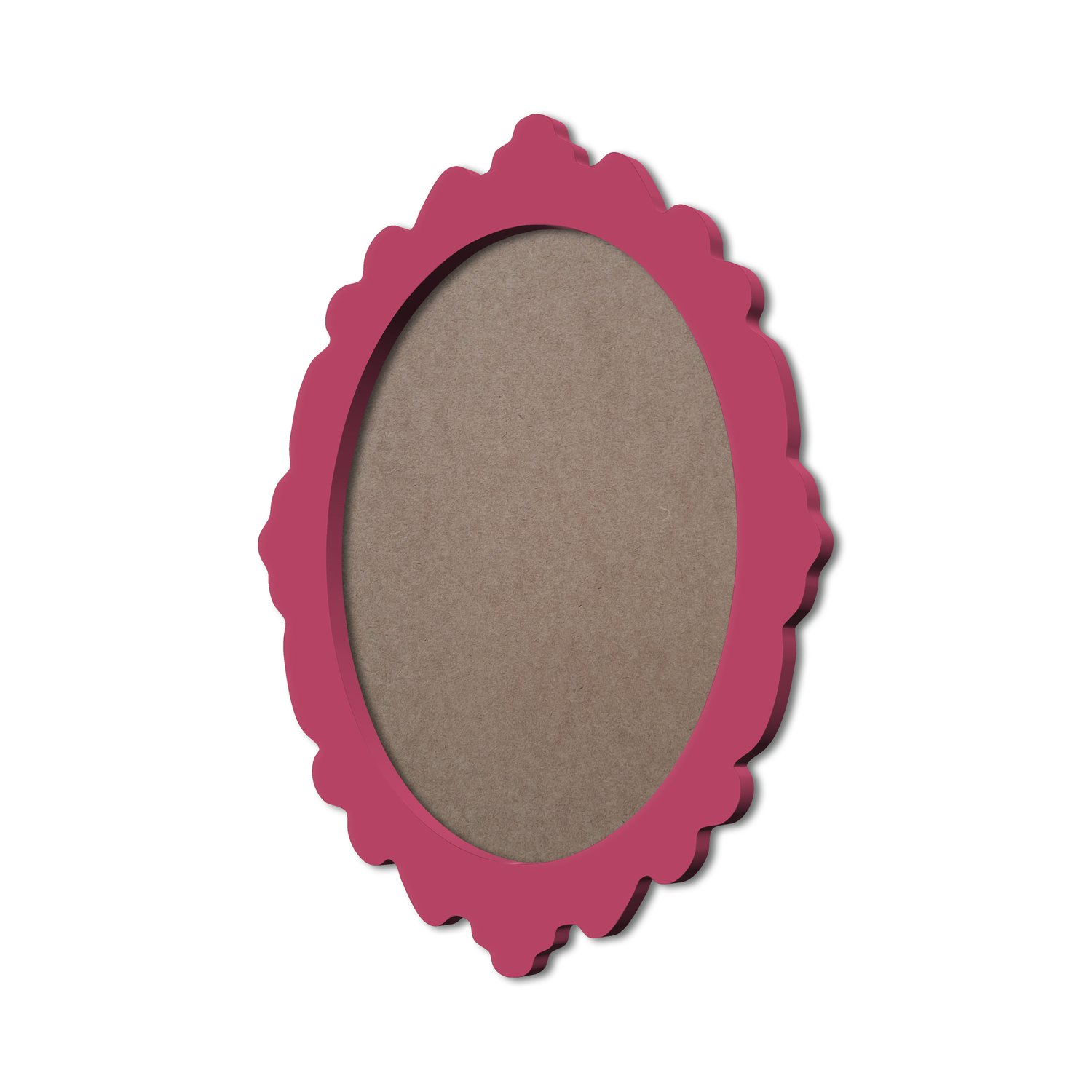 Moldura Provençal Colorida Oval em MDF 6mm Para Quadros Decorativos Com Fundo MDF