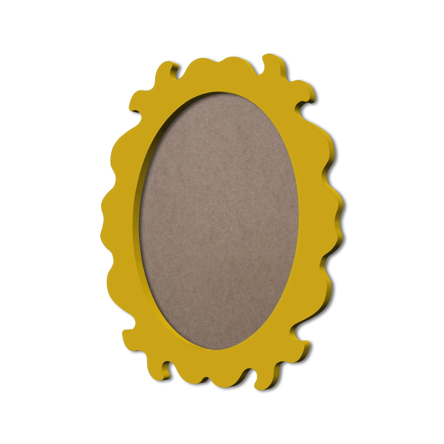 Moldura Provençal Colorida Oval em MDF 6mm Para Quadros Decorativos Com Fundo MDF