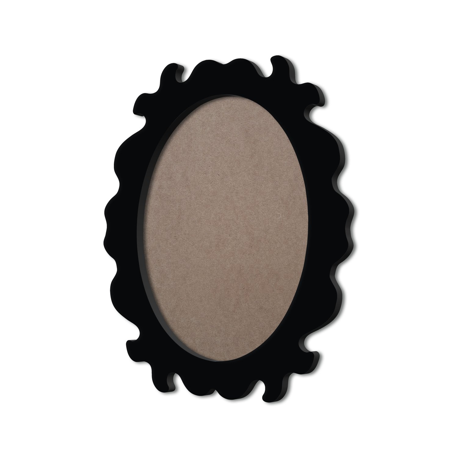 Moldura Provençal Colorida Oval em MDF 6mm Para Quadros Decorativos Com Fundo MDF