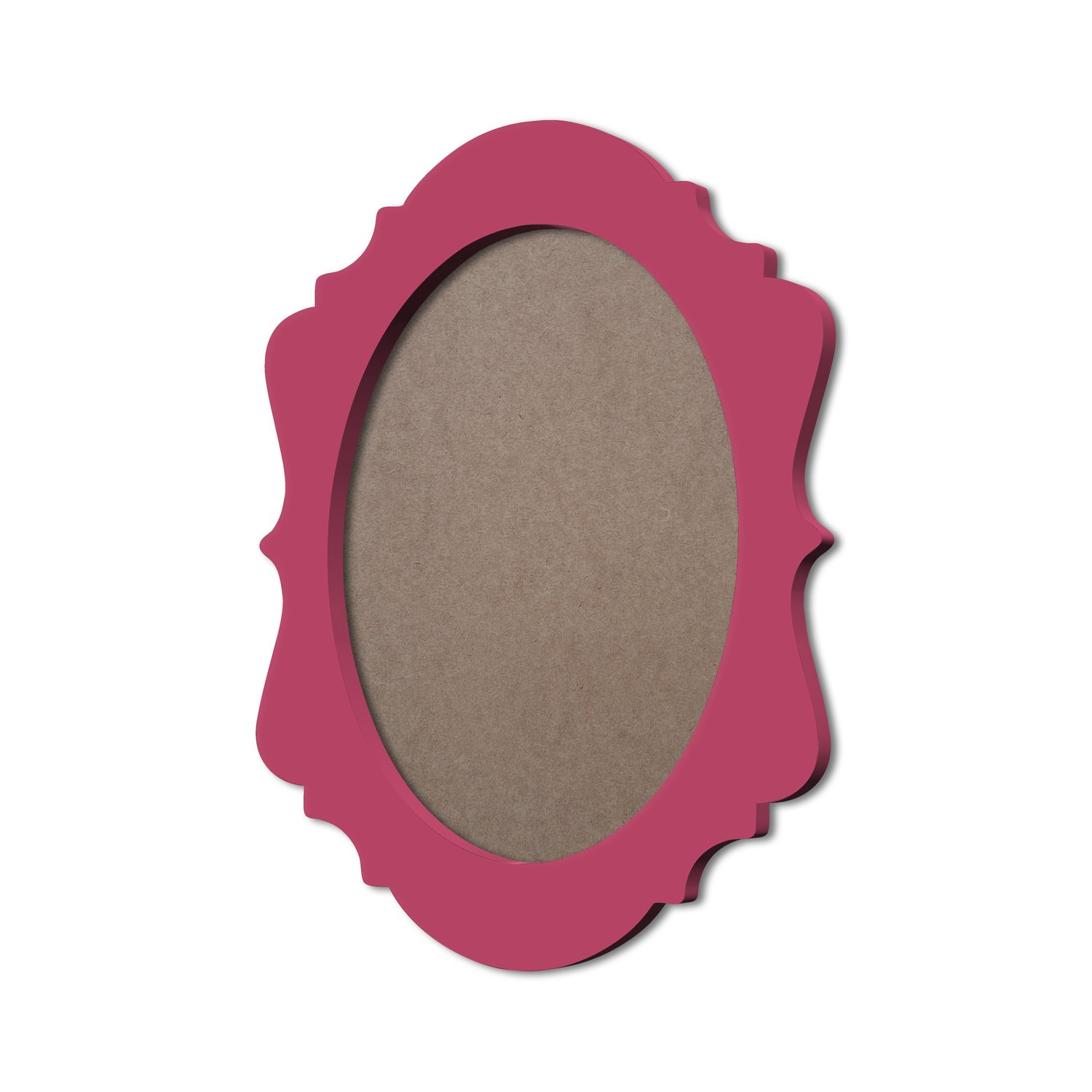 Moldura Provençal Colorida Oval em MDF 6mm Para Quadros Decorativos Com Fundo MDF