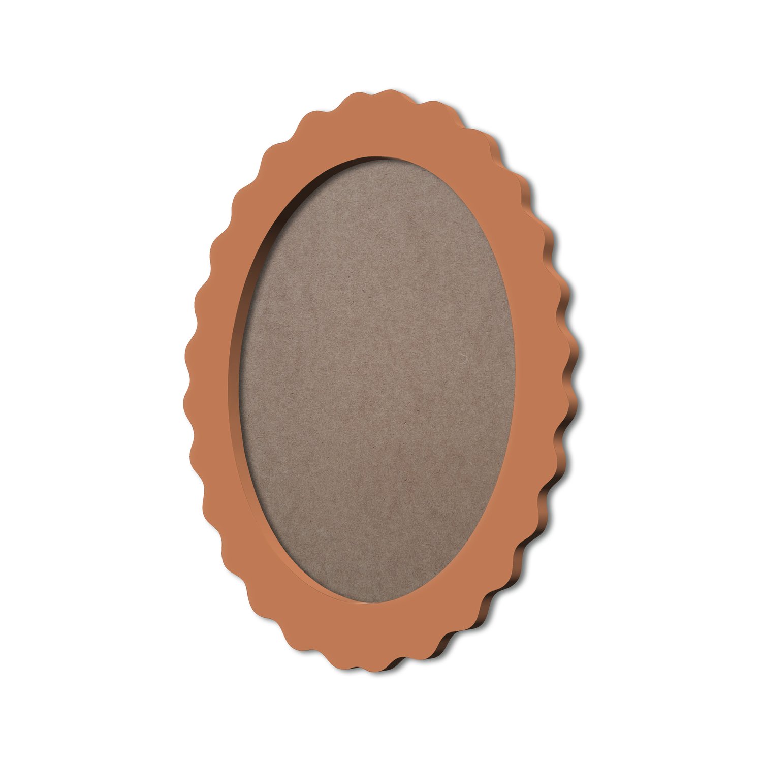 Moldura Provençal Colorida Oval em MDF 6mm Para Quadros Decorativos Com Fundo MDF