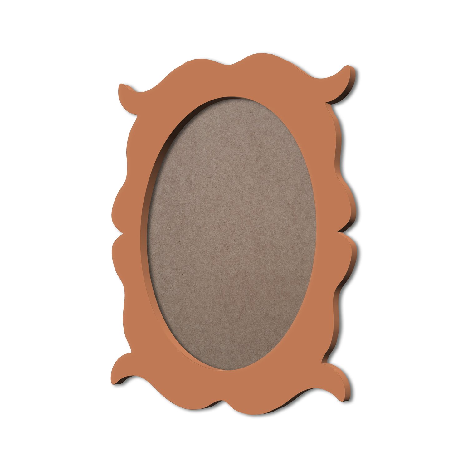Moldura Provençal Colorida Oval em MDF 6mm Para Quadros Decorativos Com Fundo MDF