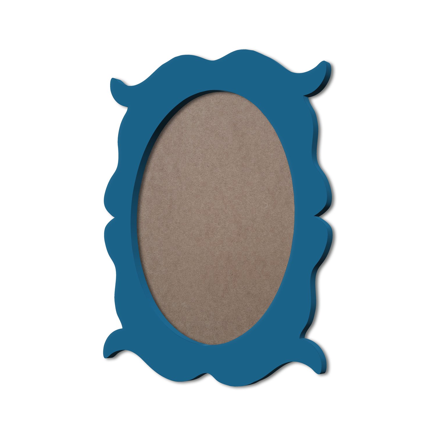 Moldura Provençal Colorida Oval em MDF 6mm Para Quadros Decorativos Com Fundo MDF