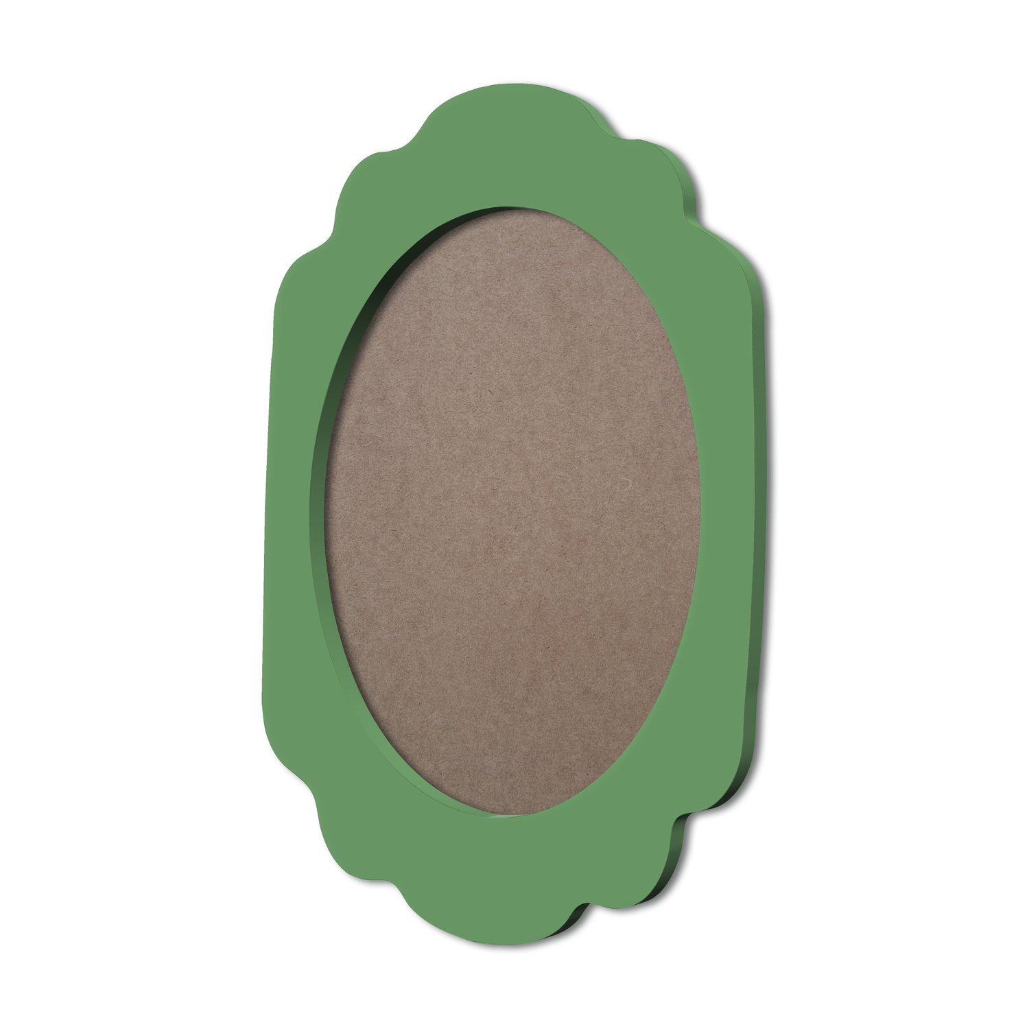 Moldura Provençal Colorida Oval em MDF 6mm Para Quadros Decorativos Com Fundo MDF