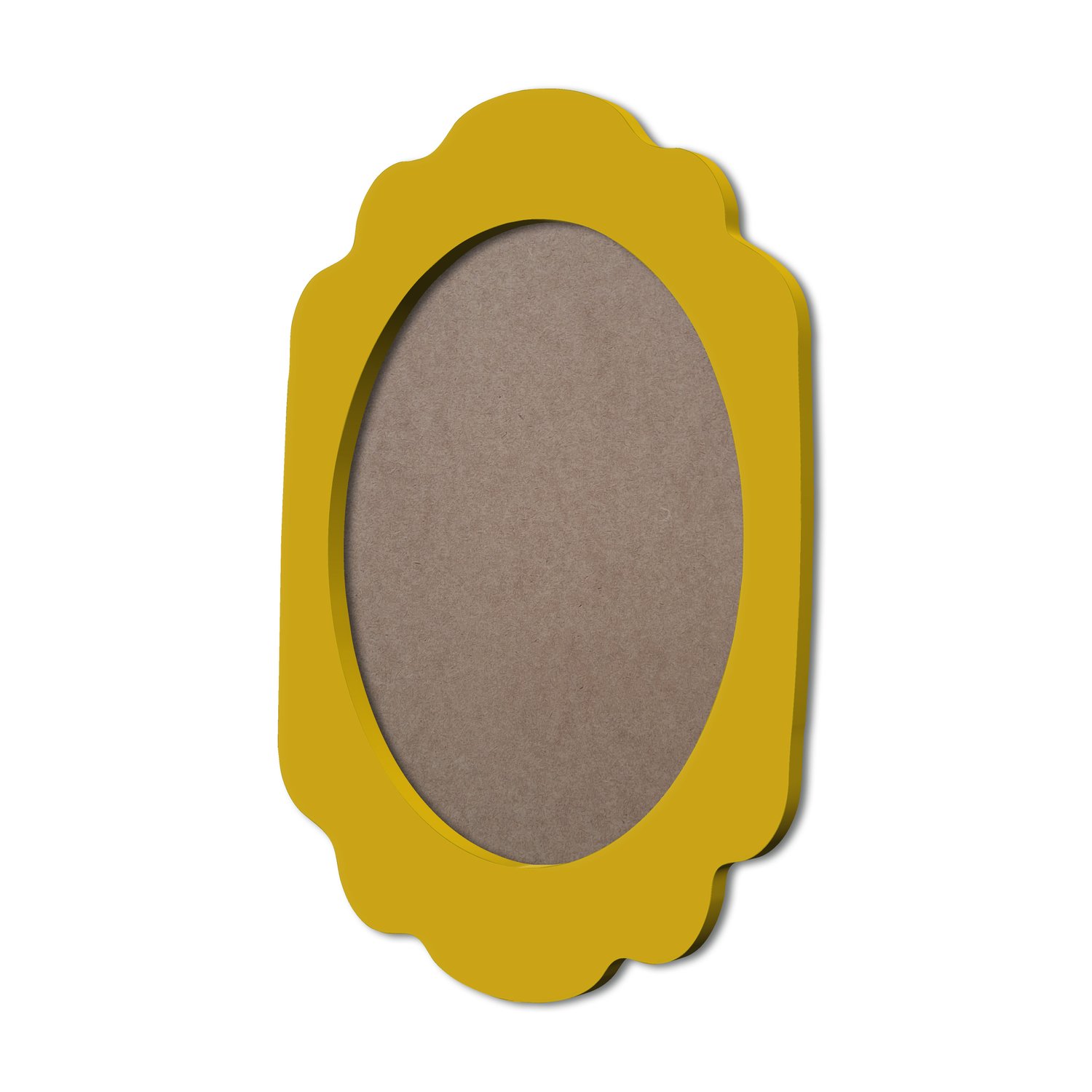Moldura Provençal Colorida Oval em MDF 6mm Para Quadros Decorativos Com Fundo MDF