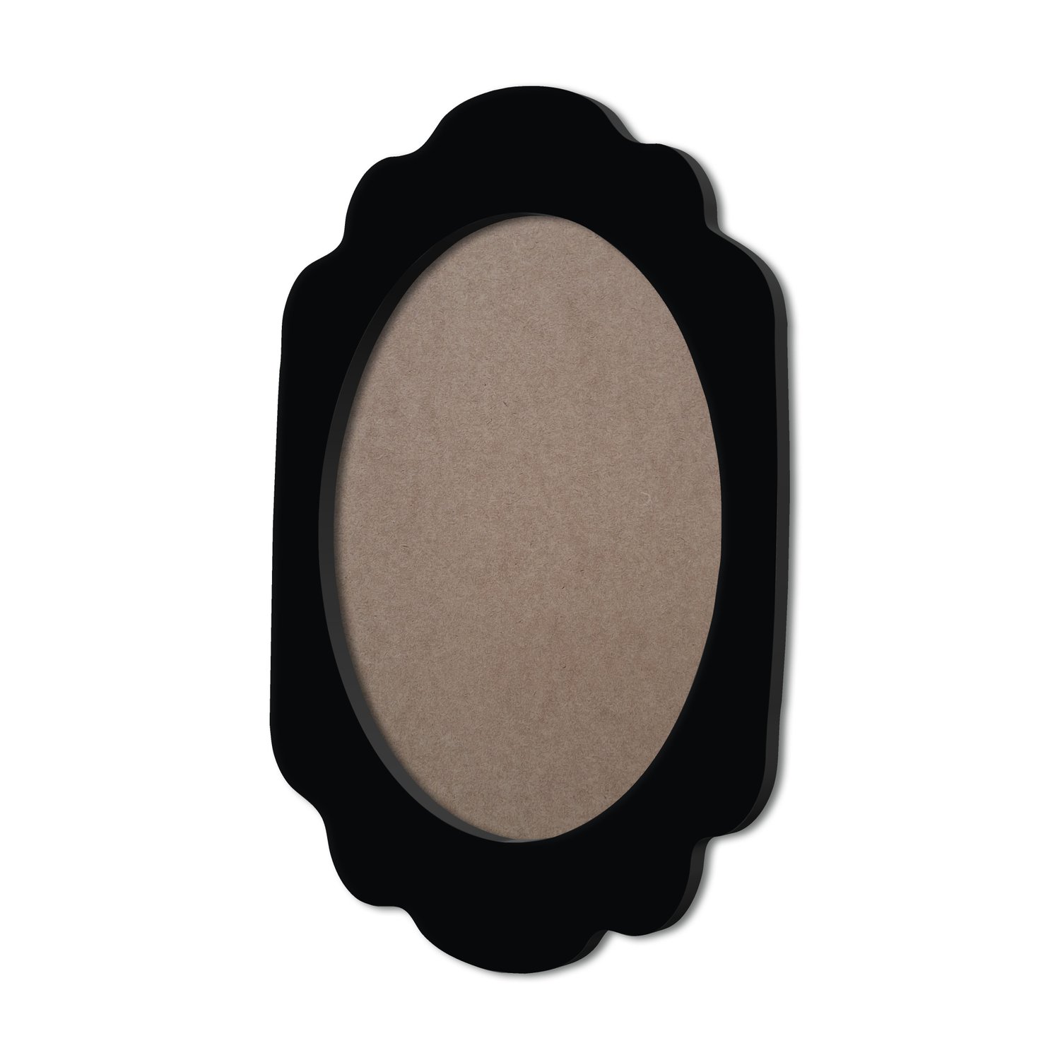 Moldura Provençal Colorida Oval em MDF 6mm Para Quadros Decorativos Com Fundo MDF