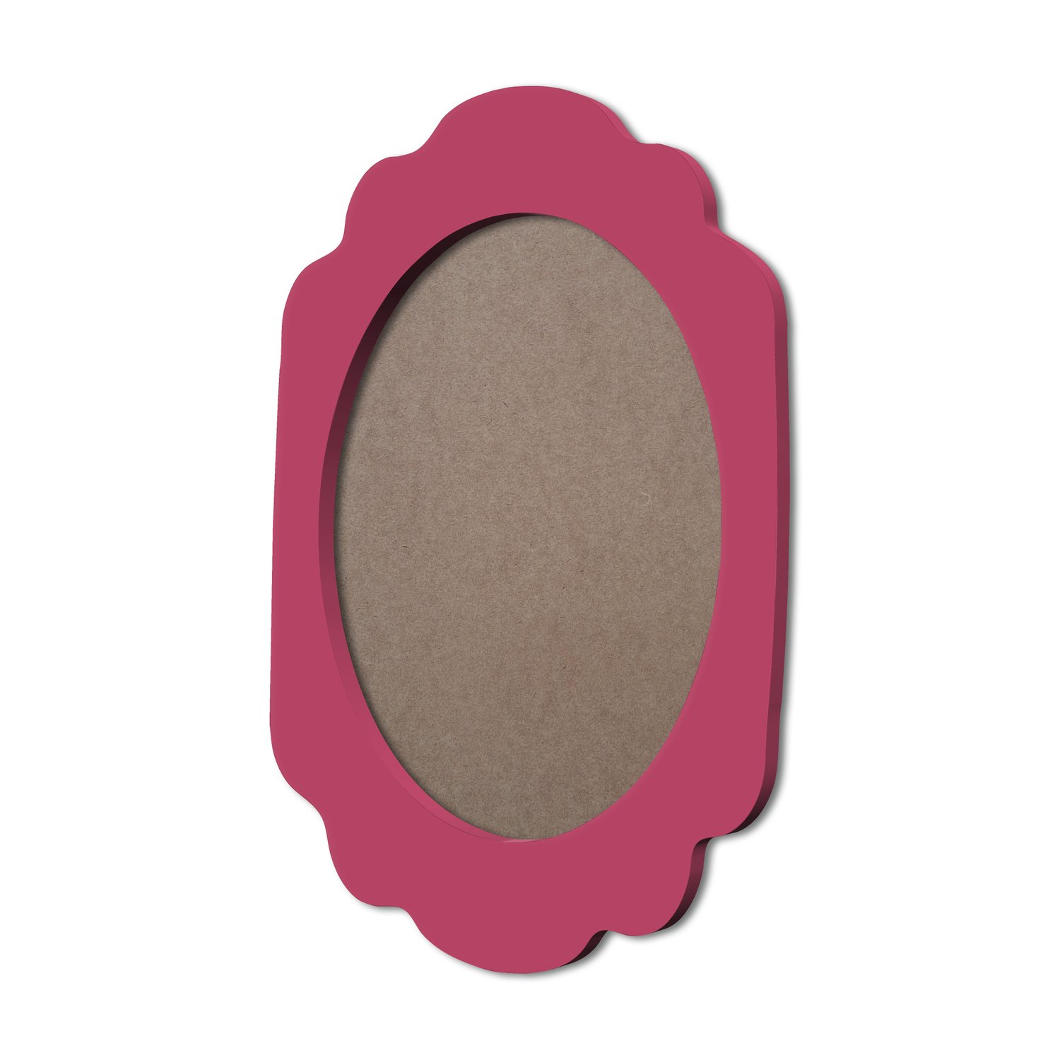 Moldura Provençal Colorida Oval em MDF 6mm Para Quadros Decorativos Com Fundo MDF