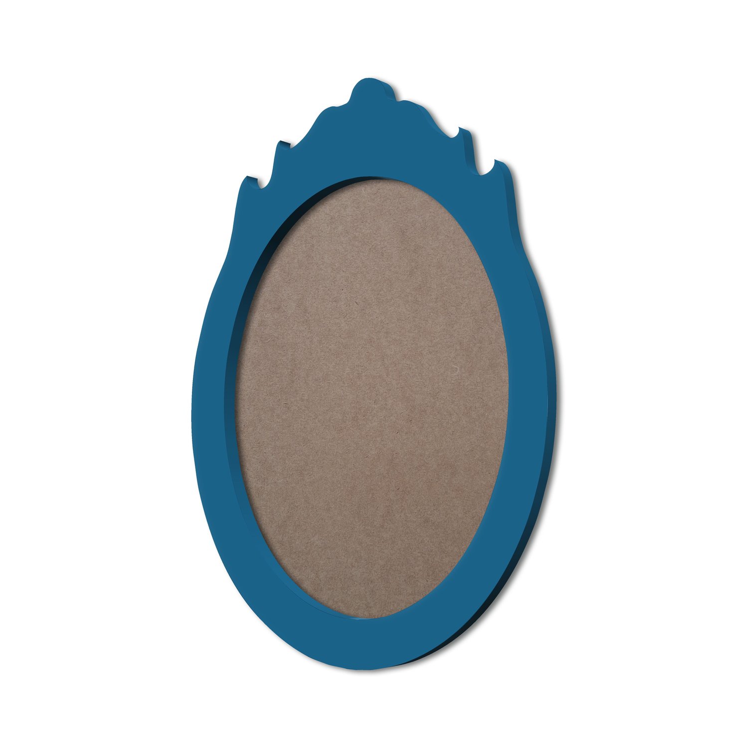 Moldura Provençal Colorida Oval em MDF 6mm Para Quadros Decorativos Com Fundo MDF