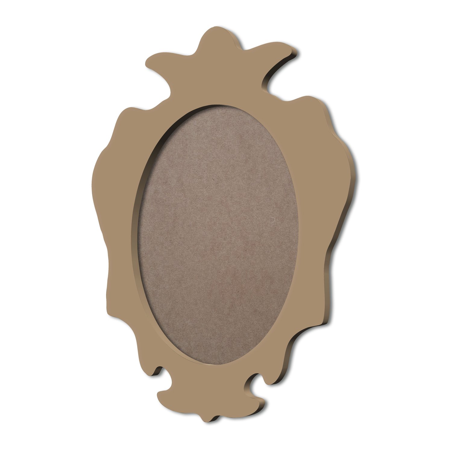 Moldura Provençal Colorida Oval em MDF 6mm Para Quadros Decorativos Com Fundo MDF
