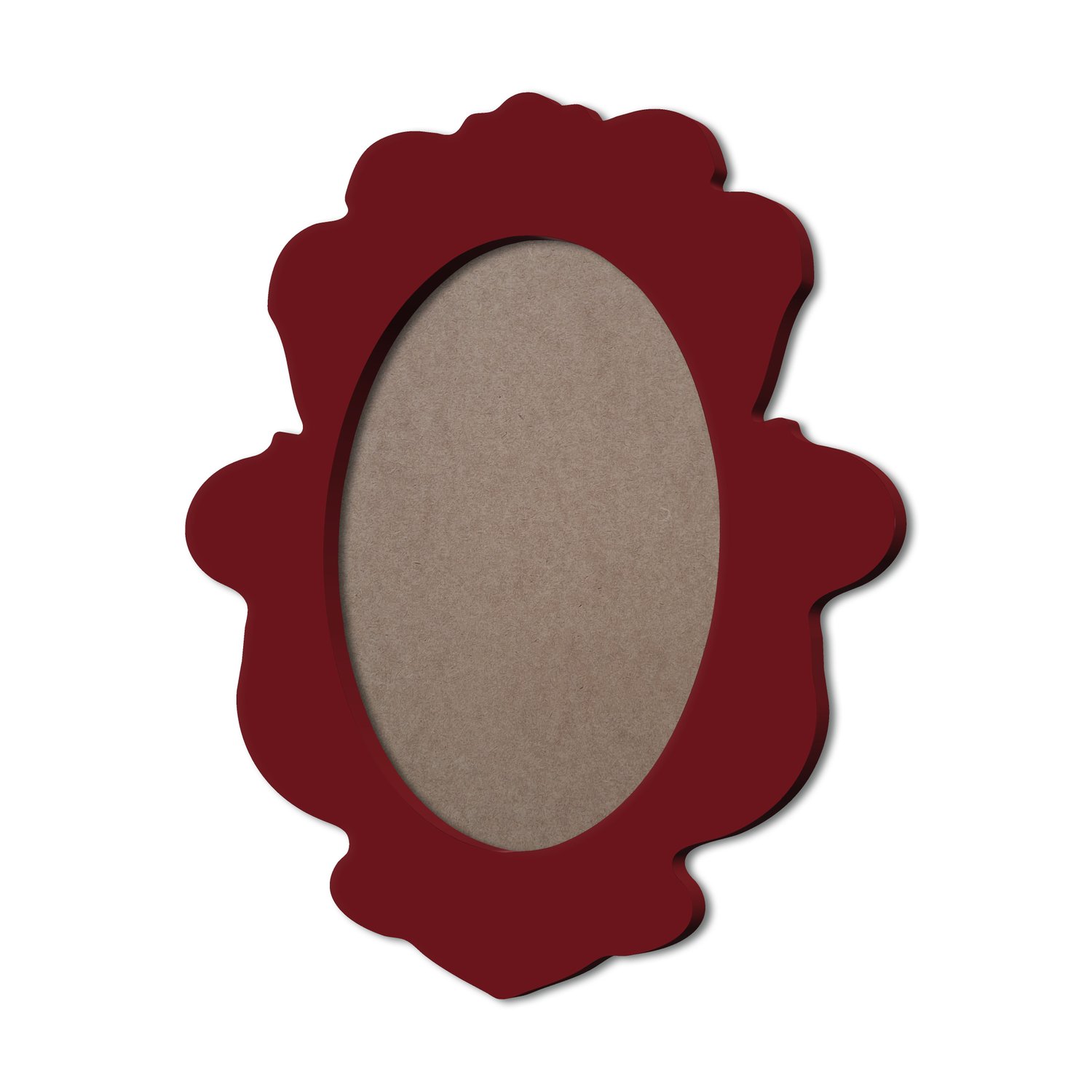 Moldura Provençal Colorida Oval em MDF 6mm Para Quadros Decorativos Com Fundo MDF