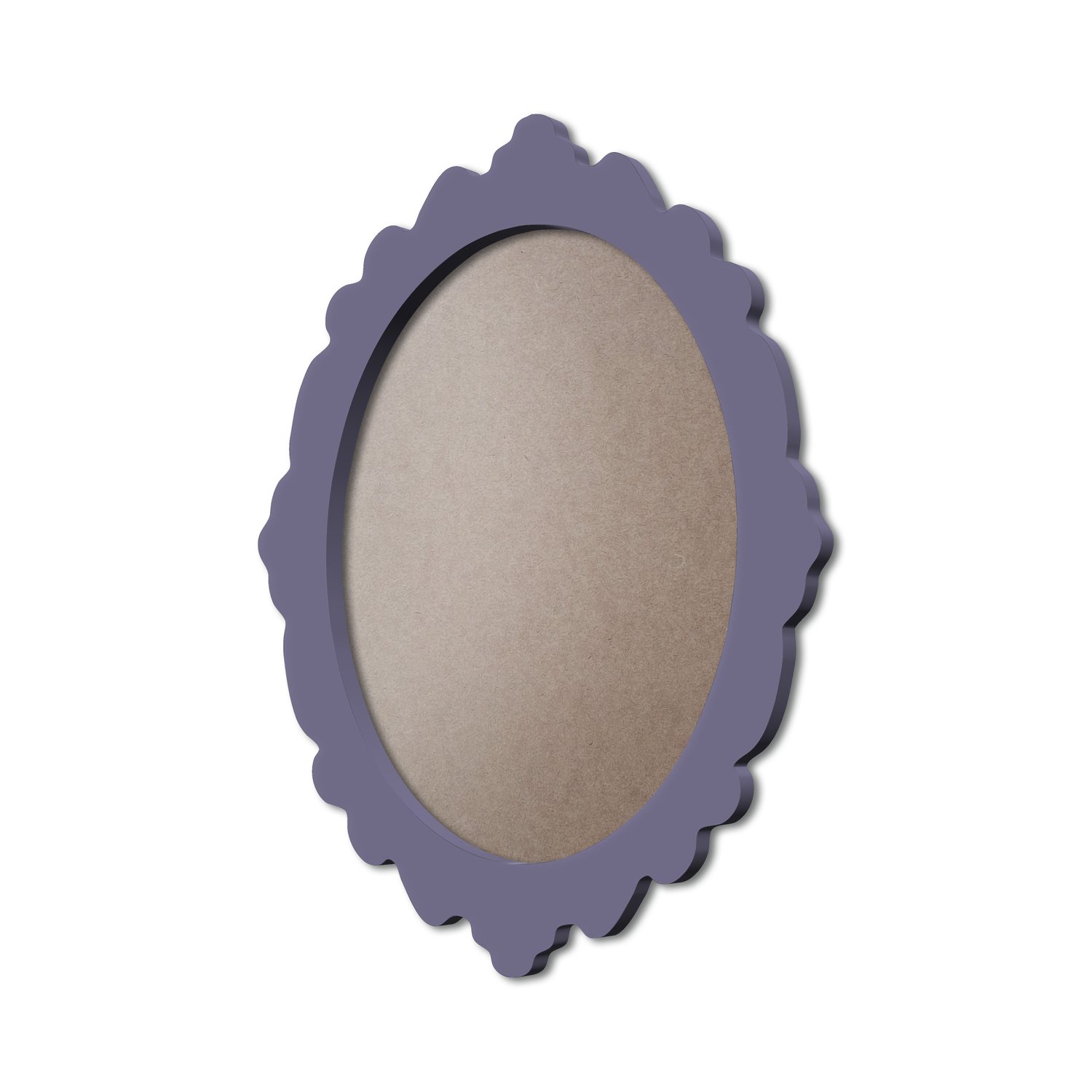 Moldura Provençal Colorida Oval Em MDF 6mm Para Quadros Decorativos Com Fundo MDF e PVC Antirreflexo