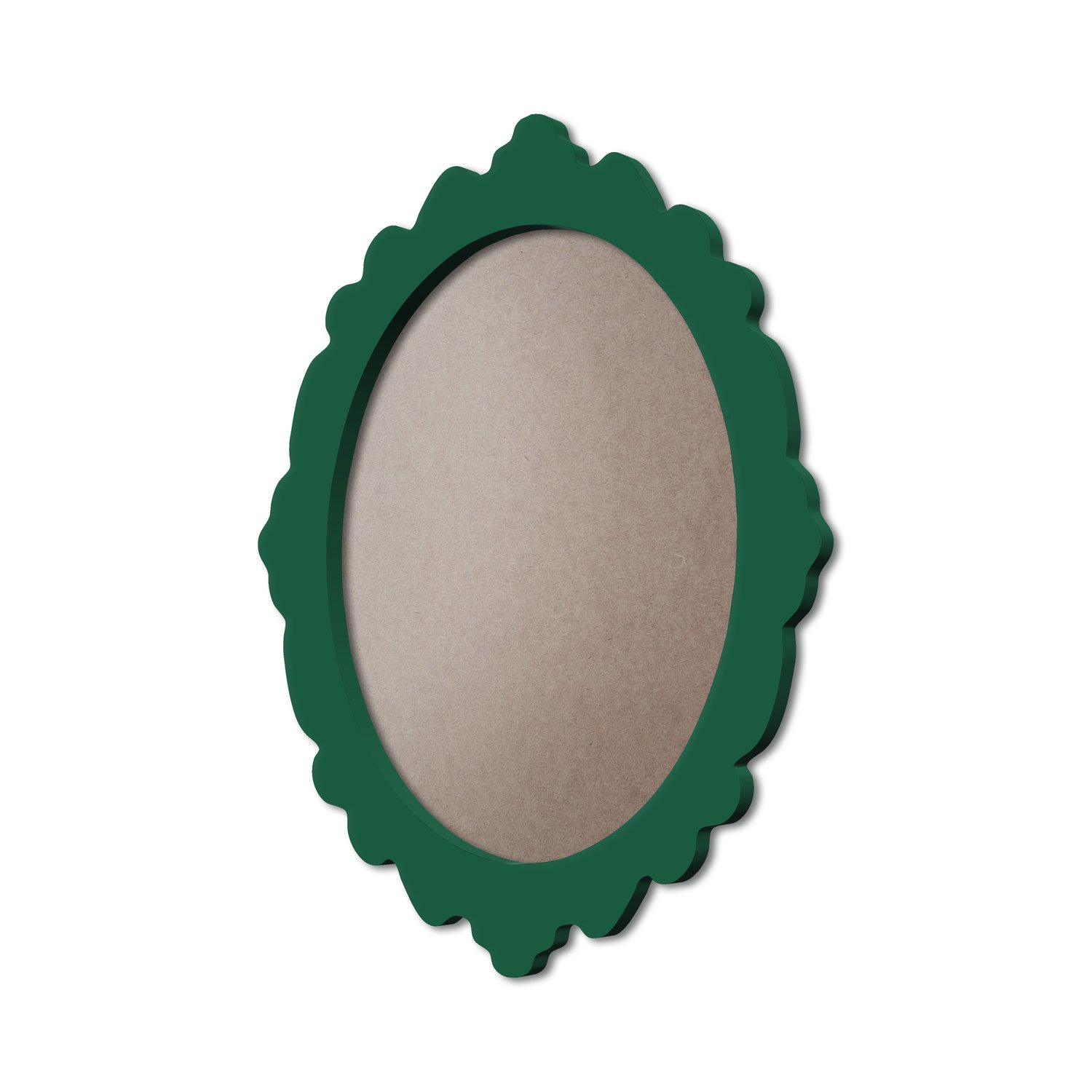 Moldura Provençal Colorida Oval Em MDF 6mm Para Quadros Decorativos Com Fundo MDF e PVC Antirreflexo