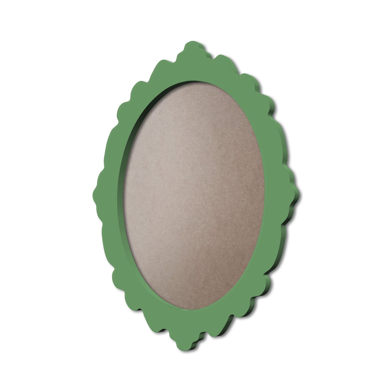 Moldura Provençal Colorida Oval Em MDF 6mm Para Quadros Decorativos Com Fundo MDF e PVC Antirreflexo