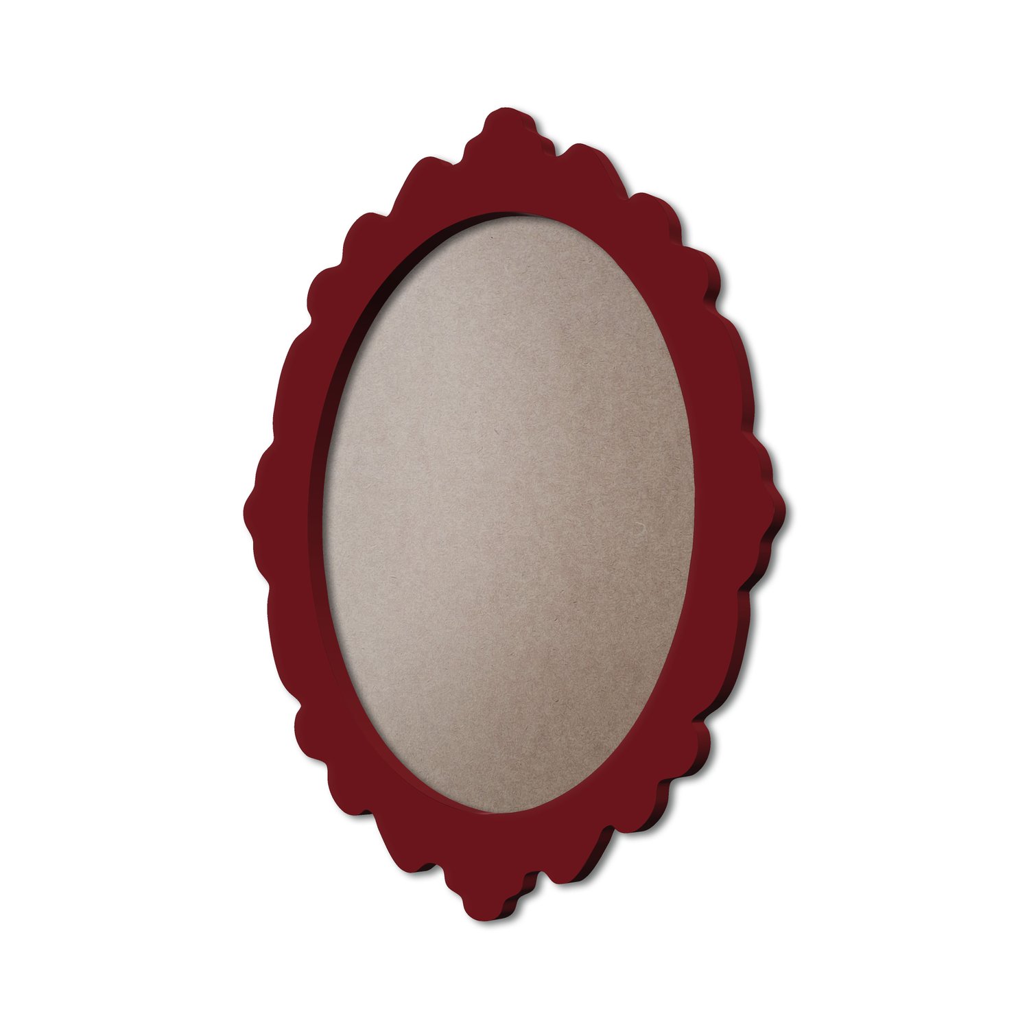 Moldura Provençal Colorida Oval Em MDF 6mm Para Quadros Decorativos Com Fundo MDF e PVC Antirreflexo