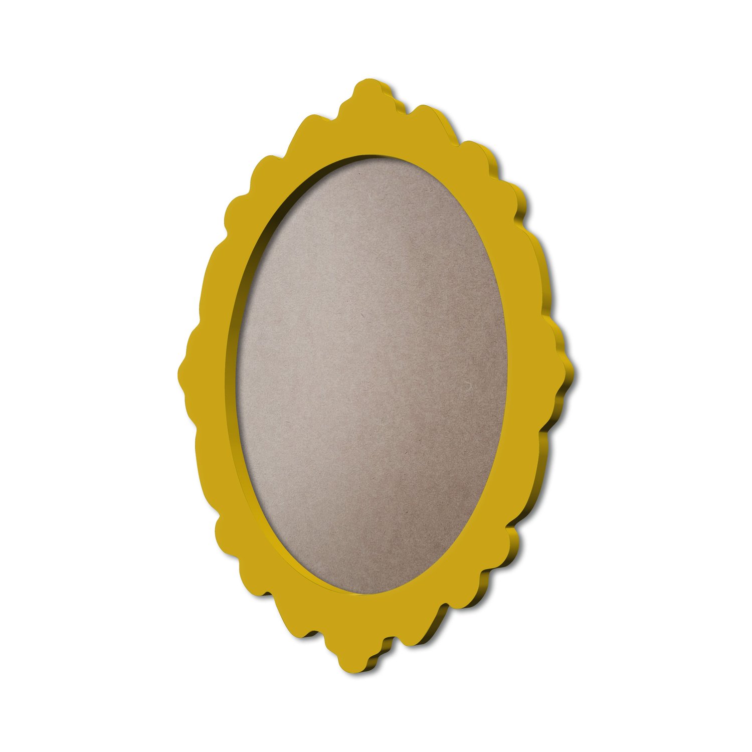 Moldura Provençal Colorida Oval Em MDF 6mm Para Quadros Decorativos Com Fundo MDF e PVC Antirreflexo