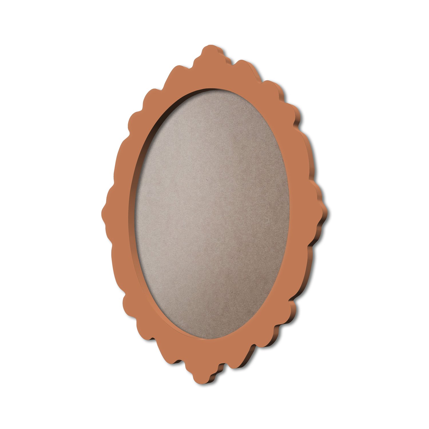 Moldura Provençal Colorida Oval Em MDF 6mm Para Quadros Decorativos Com Fundo MDF e PVC Antirreflexo