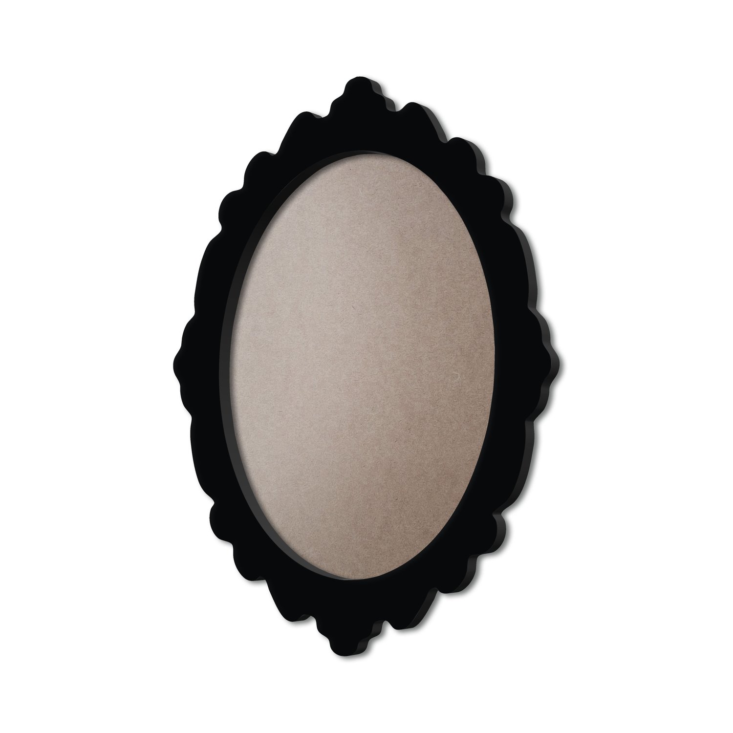 Moldura Provençal Colorida Oval Em MDF 6mm Para Quadros Decorativos Com Fundo MDF e PVC Antirreflexo