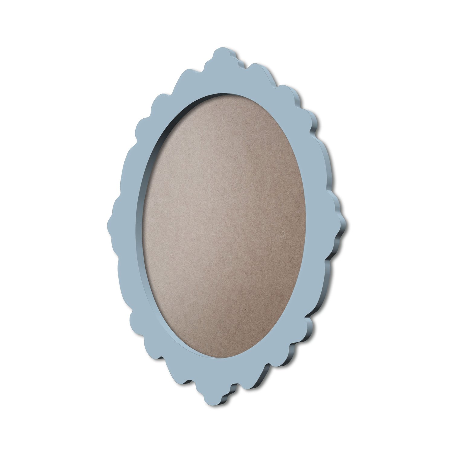 Moldura Provençal Colorida Oval Em MDF 6mm Para Quadros Decorativos Com Fundo MDF e PVC Antirreflexo
