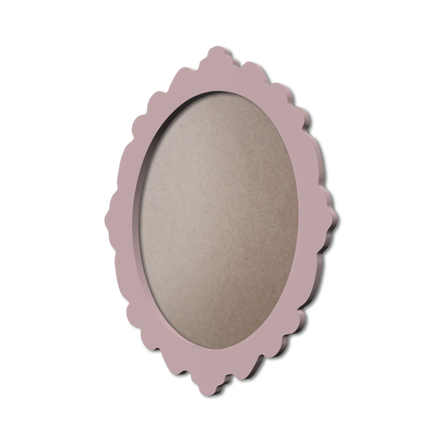 Moldura Provençal Colorida Oval Em MDF 6mm Para Quadros Decorativos Com Fundo MDF e PVC Antirreflexo