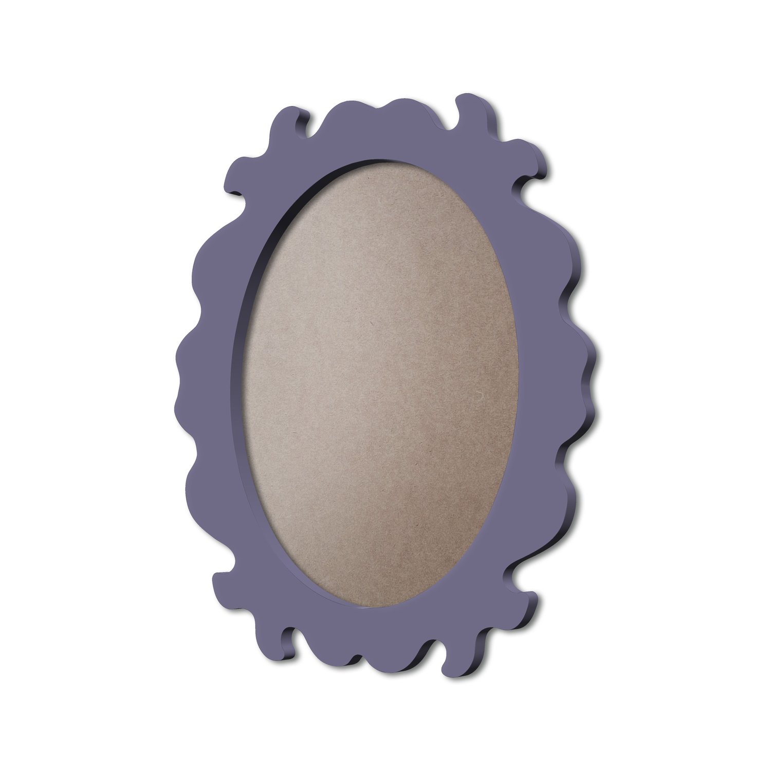Moldura Provençal Colorida Oval Em MDF 6mm Para Quadros Decorativos Com Fundo MDF e PVC Antirreflexo