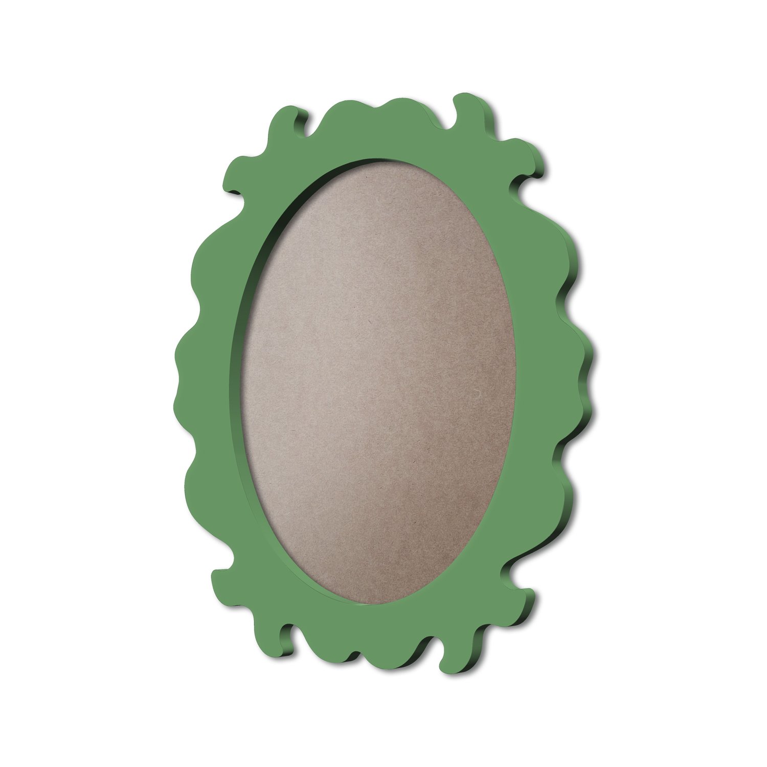 Moldura Provençal Colorida Oval Em MDF 6mm Para Quadros Decorativos Com Fundo MDF e PVC Antirreflexo