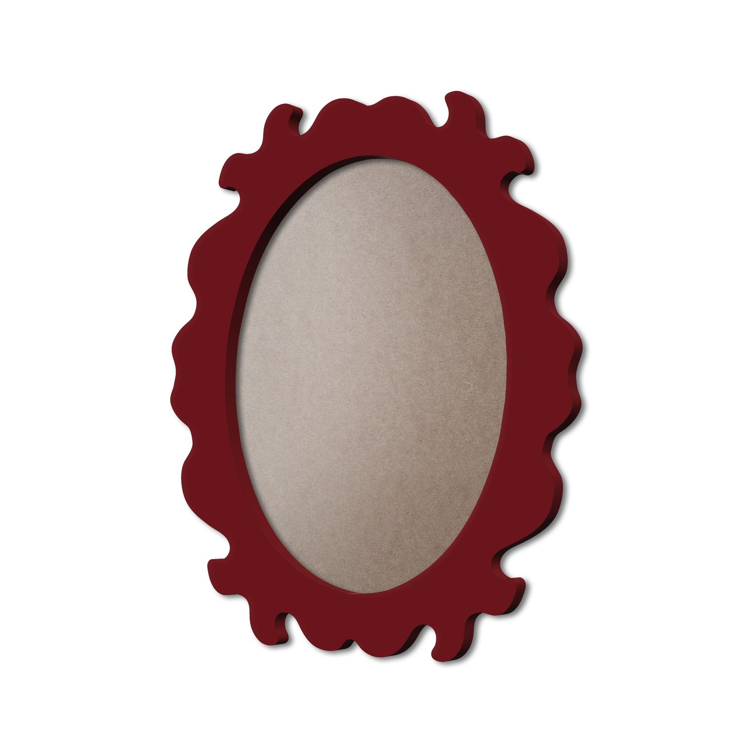 Moldura Provençal Colorida Oval Em MDF 6mm Para Quadros Decorativos Com Fundo MDF e PVC Antirreflexo